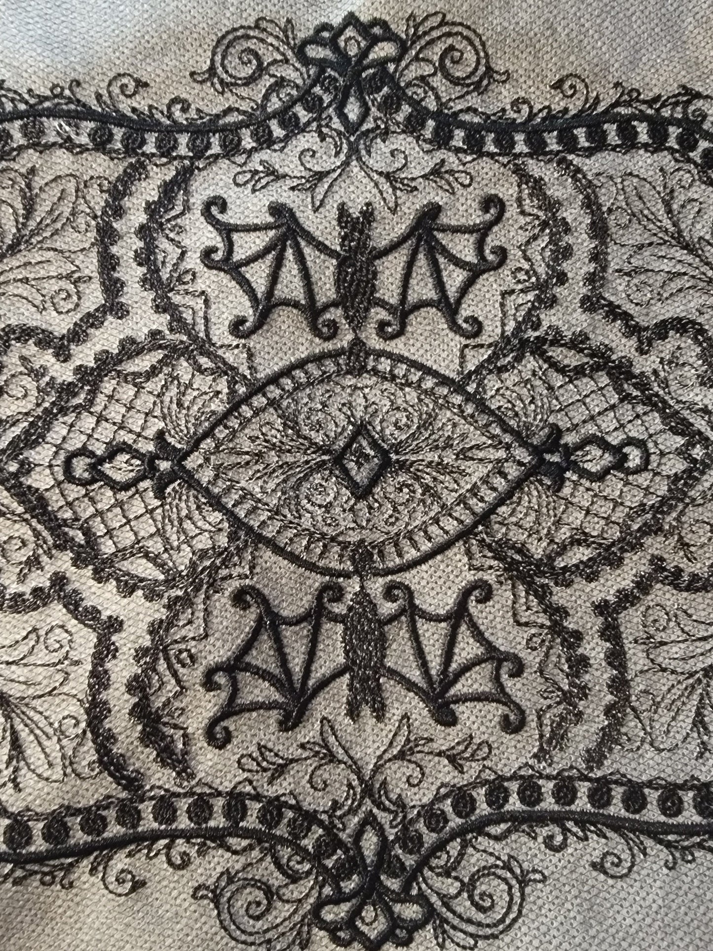 Black Doilies, Gothic, Bats and Cobwebs, Creepy, Halloween Lace Doily, Goth Style Decor, Witchy, Centerpiece, Table Runner, Lace, Appleseed