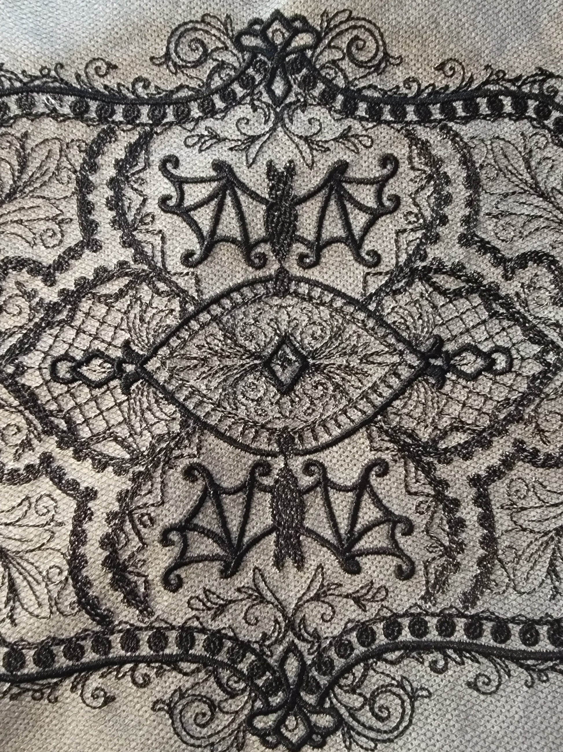 Black Doilies, Gothic, Bats and Cobwebs, Creepy, Halloween Lace Doily, Goth Style Decor, Witchy, Centerpiece, Table Runner, Lace, Appleseed