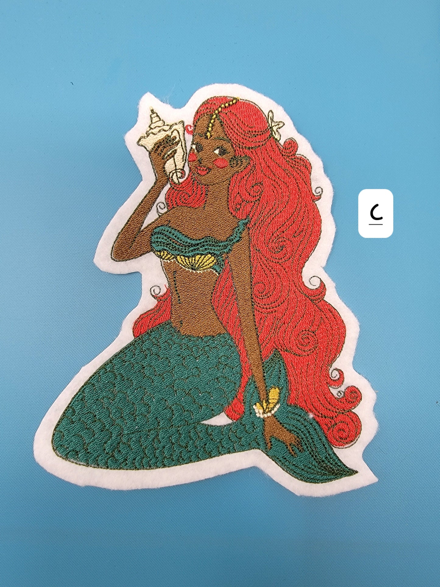 Black Mermaid, Mermaids, Cultural Mermaids, Iron-On Mermaid Patches, Black Cartoon