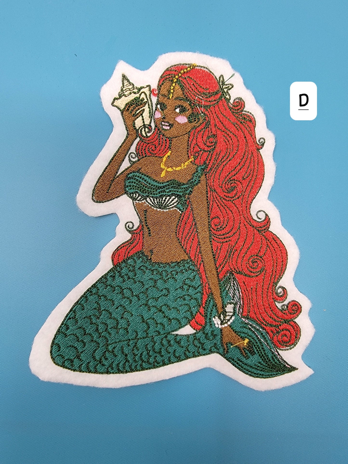 Black Mermaid, Mermaids, Cultural Mermaids, Iron-On Mermaid Patches, Black Cartoon