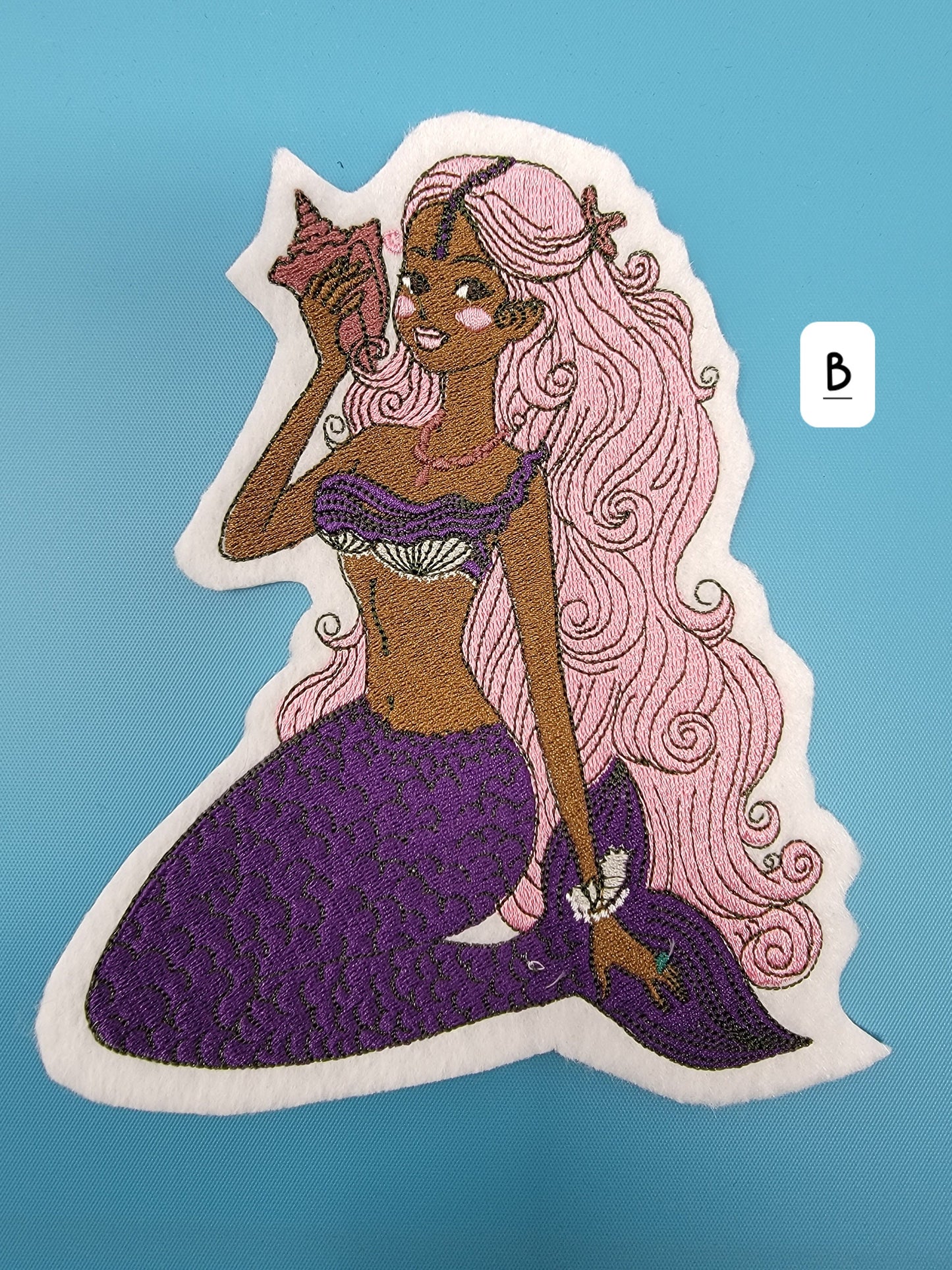Black Mermaid, Mermaids, Cultural Mermaids, Iron-On Mermaid Patches, Black Cartoon