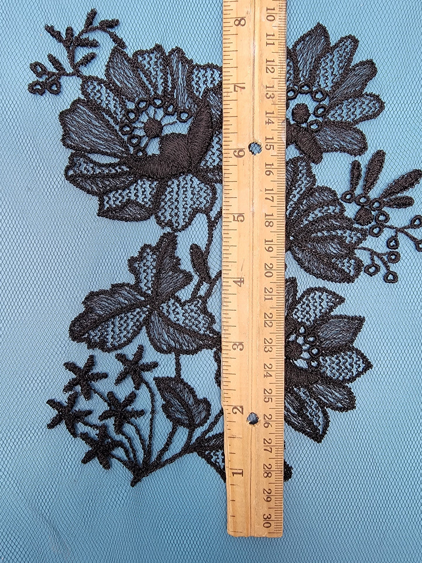 Black Lace Appliques, Black Lace Flowers, Gorgeous Goth Florals and Lace, Goth Style Decor