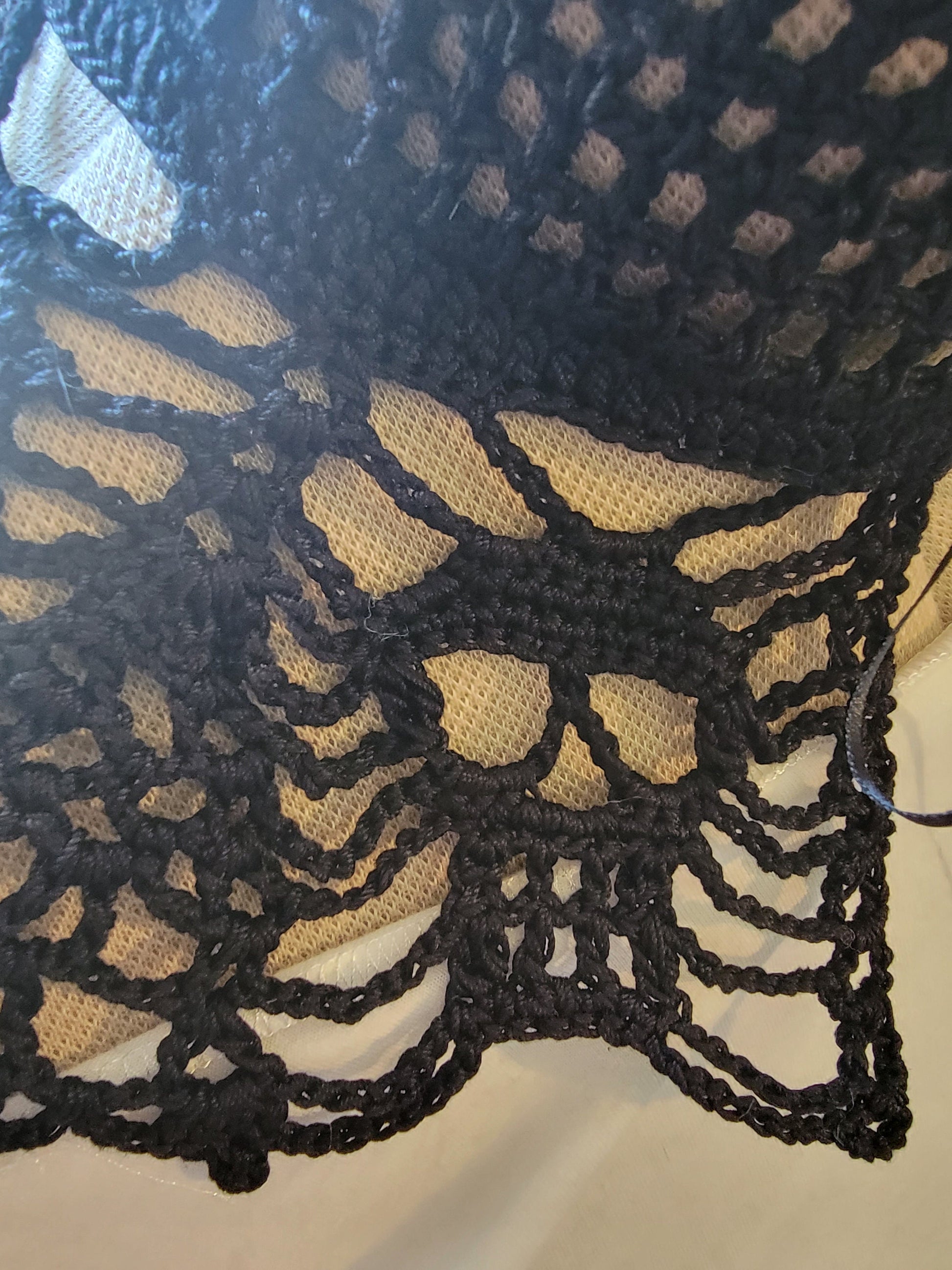 Skull Collar Choker, Handmade Crocheted Black Skull Collar, Halloween Fashion, Black Collars, Skeleton