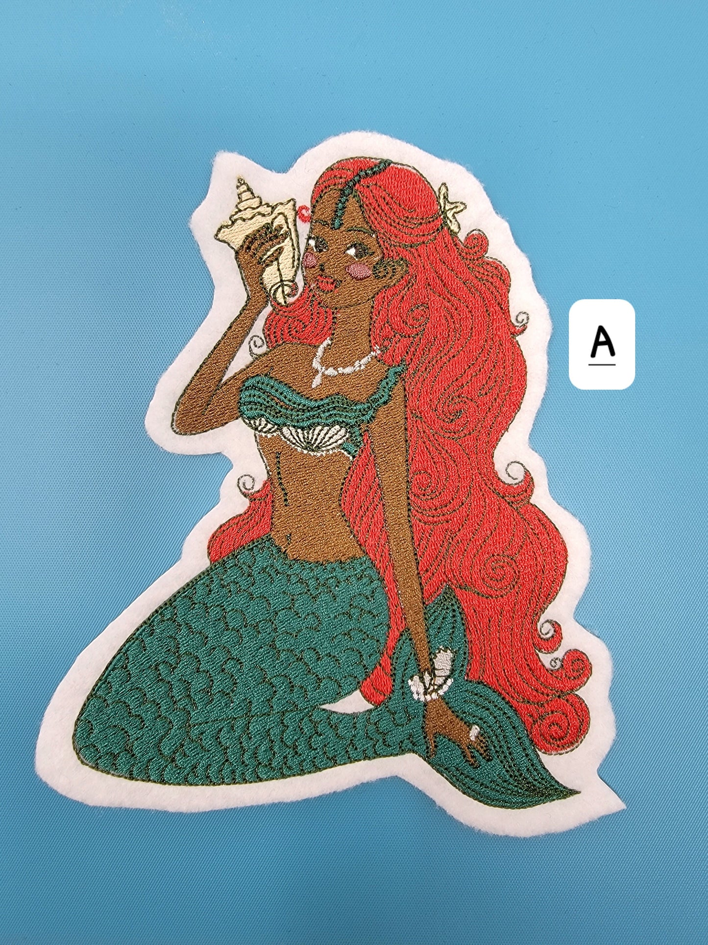 Black Mermaid, Mermaids, Cultural Mermaids, Iron-On Mermaid Patches, Black Cartoon