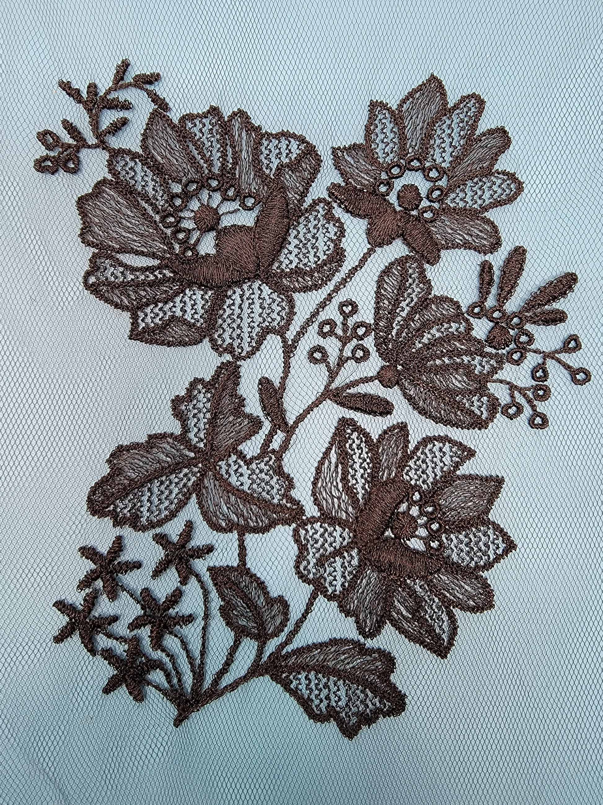 Black Lace Appliques, Black Lace Flowers, Gorgeous Goth Florals and Lace, Goth Style Decor