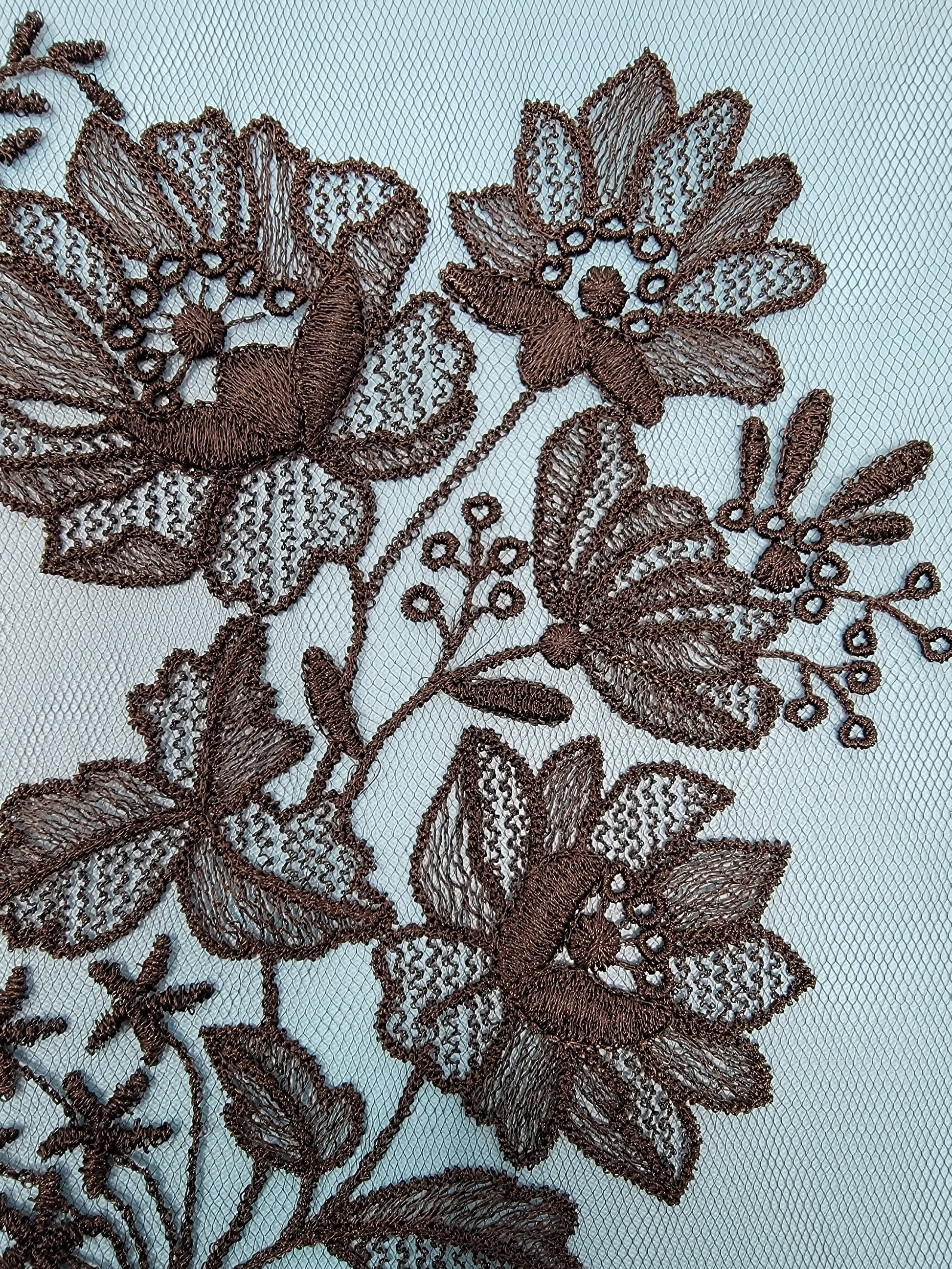 Black Lace Appliques, Black Lace Flowers, Gorgeous Goth Florals and Lace, Goth Style Decor