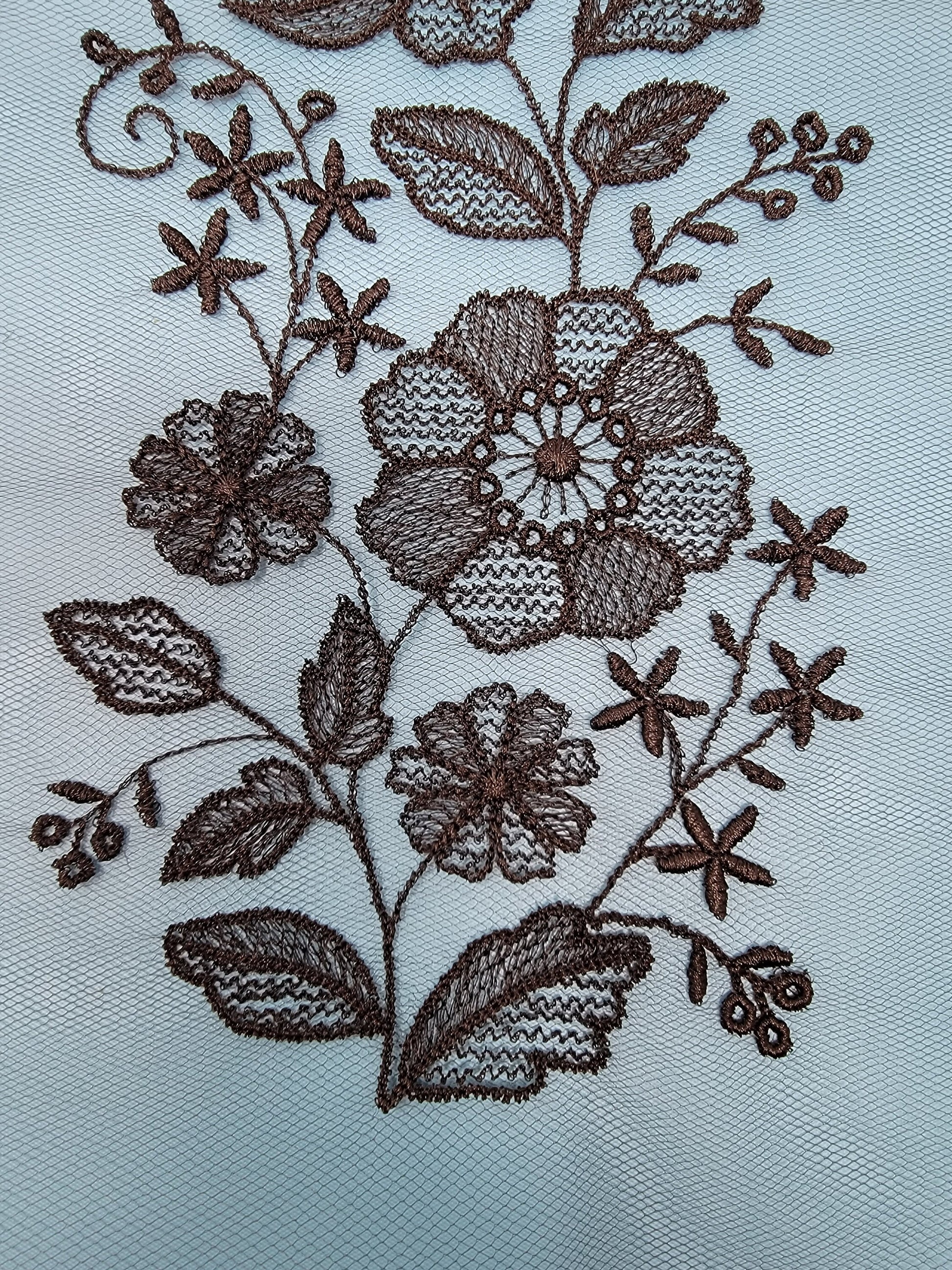 Black Floral Lace Applique, Black Lace, Gorgeous Goth, Moody Designs