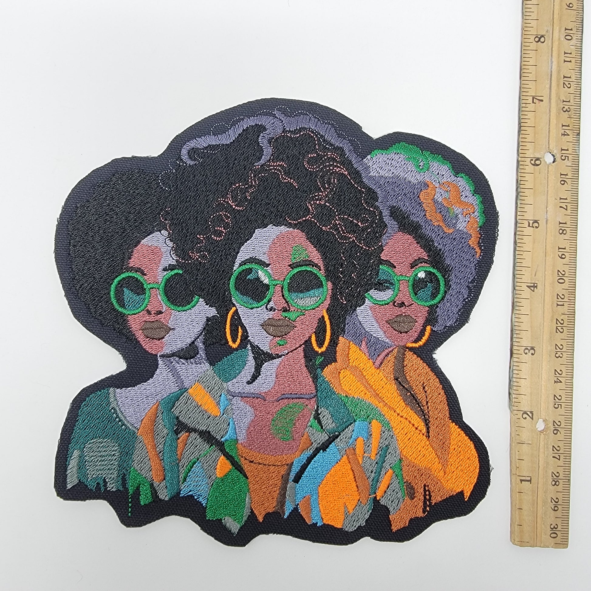 Black Woman, Black Women Sistah Friends, 3 Black Women Excellence, Afro Women Iron-on Patch