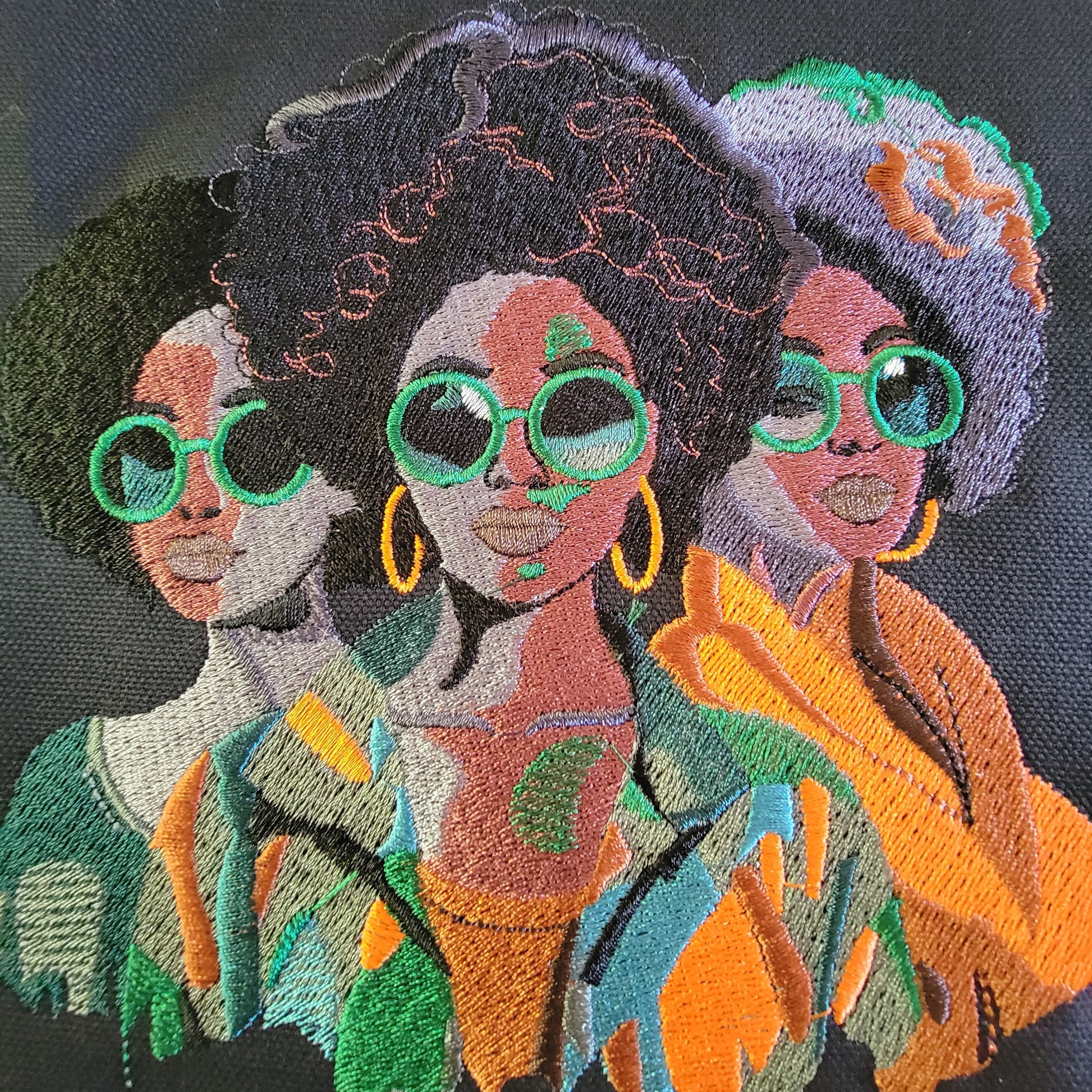 Black Woman, Black Women Sistah Friends, 3 Black Women Excellence, Afro Women Iron-on Patch