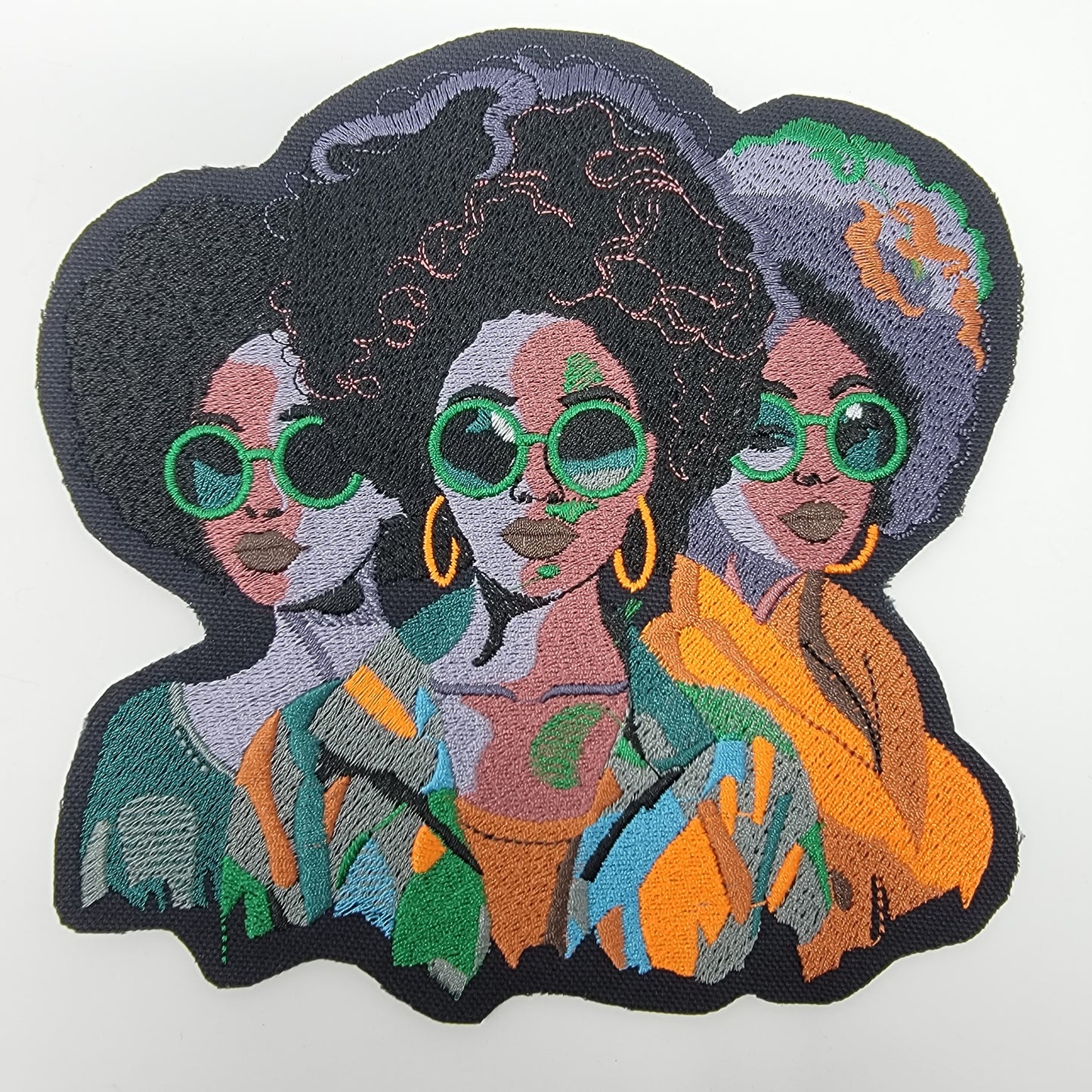Black Woman, Black Women Sistah Friends, 3 Black Women Excellence, Afro Women Iron-on Patch