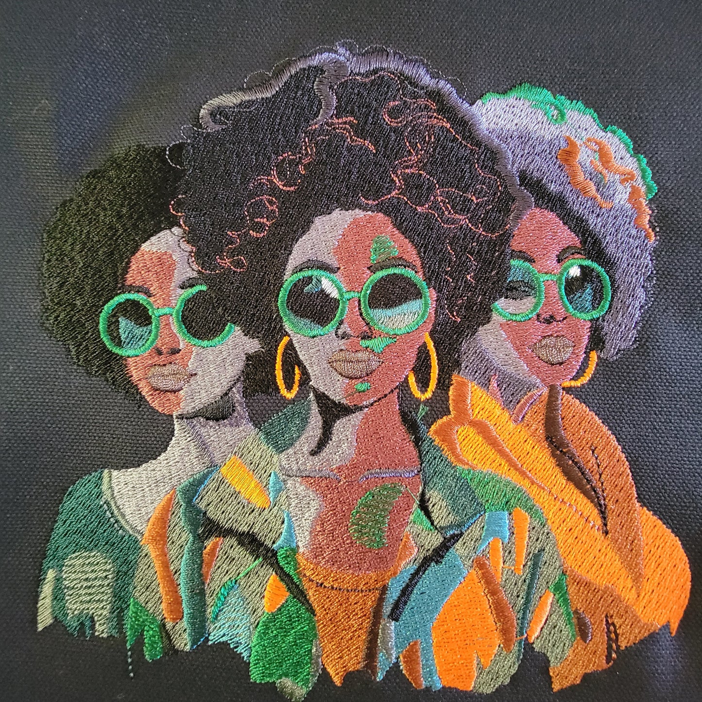Black Woman, Black Women Sistah Friends, 3 Black Women Excellence, Afro Women Iron-on Patch