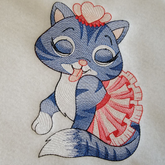Kitten Embroidery, Cat tapestry, Embroidery for quilts,