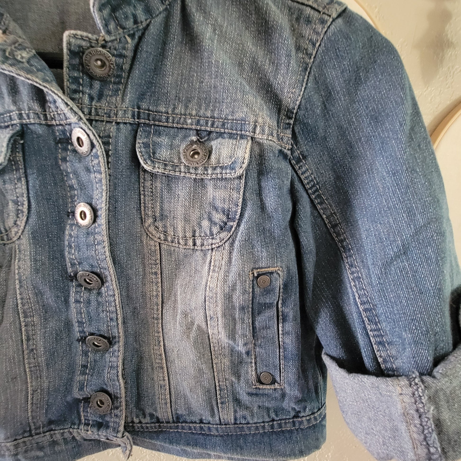 Mermaid, Black Mermaid Denim Jacket, Embroidered, Character Jacket, HWY Jeans, Highway Jacket Size M, Kids to Adult Jean Jacket