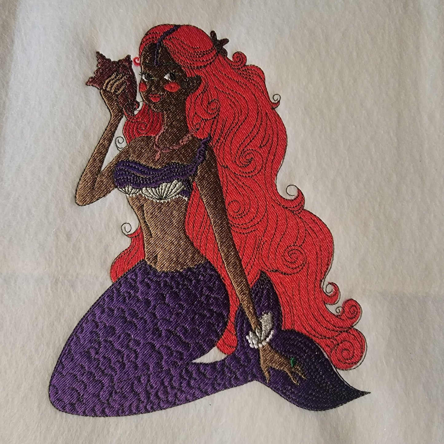 Black Mermaid, Mermaids, Cultural Mermaids, Iron-On Mermaid Patches, Black Cartoon