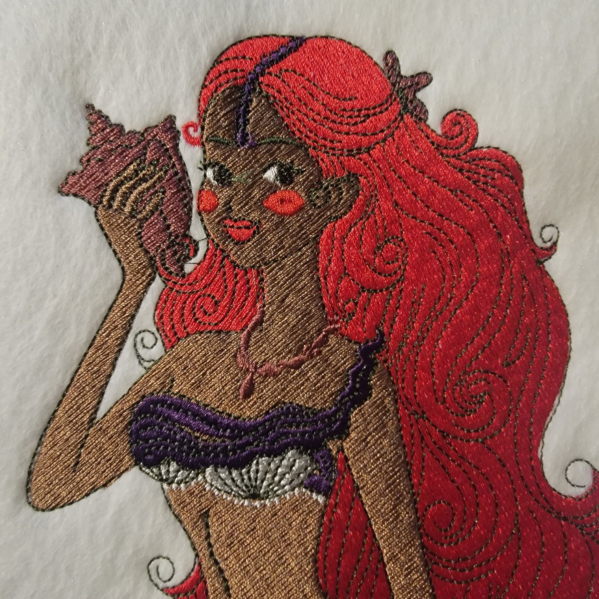 Black Mermaid, Mermaids, Cultural Mermaids, Iron-On Mermaid Patches, Black Cartoon
