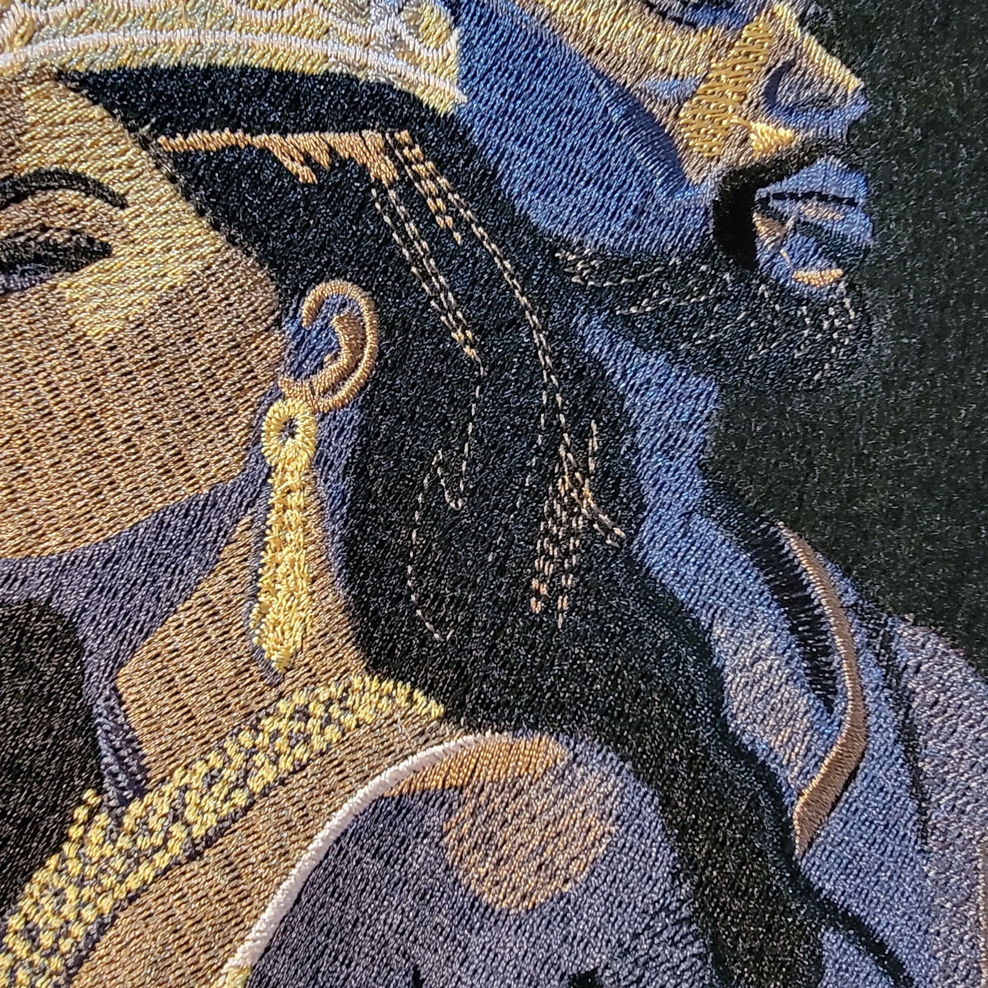 Black King and Queen Embroidered Tapestry