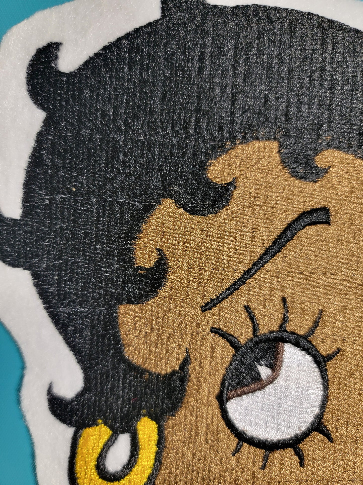 Black Betty Boop, Extra Extra large Back Patch, 8+" Patch - New!!