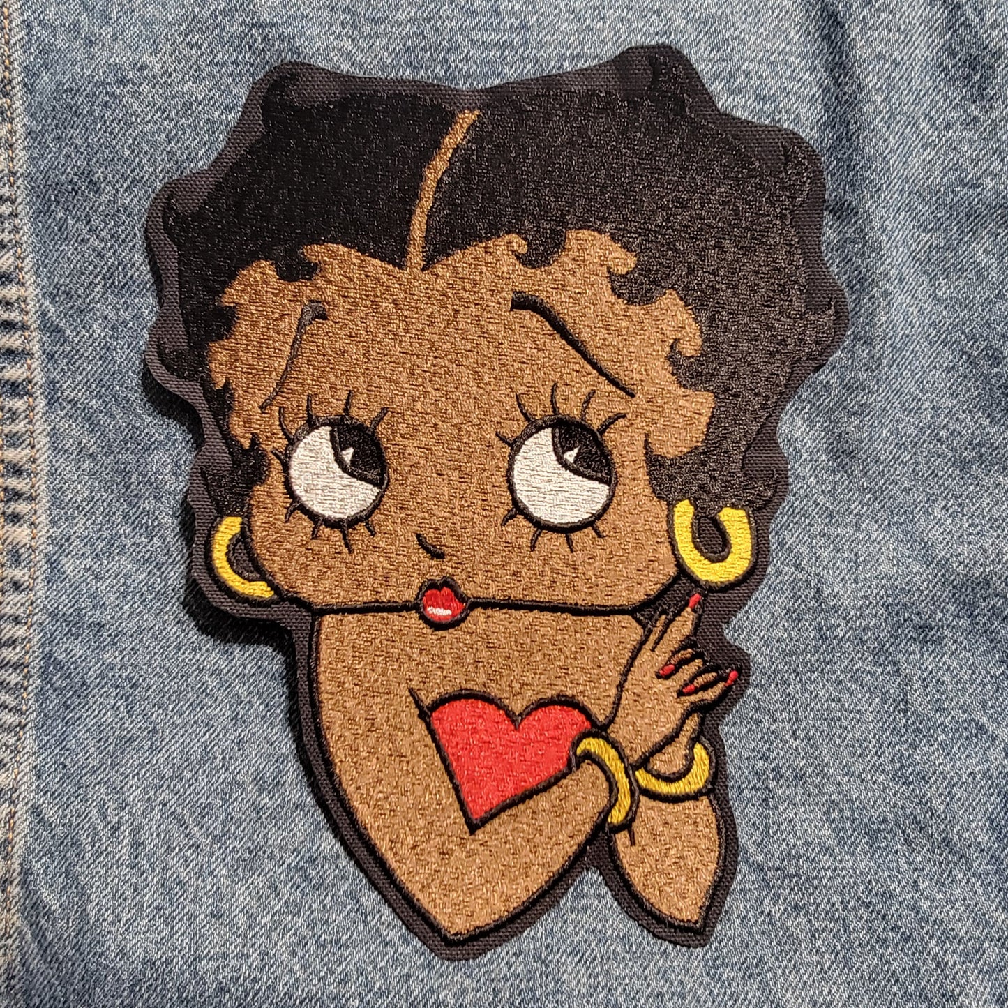 Black Betty Boop, Extra Extra large Back Patch, 8+" Patch - New!!