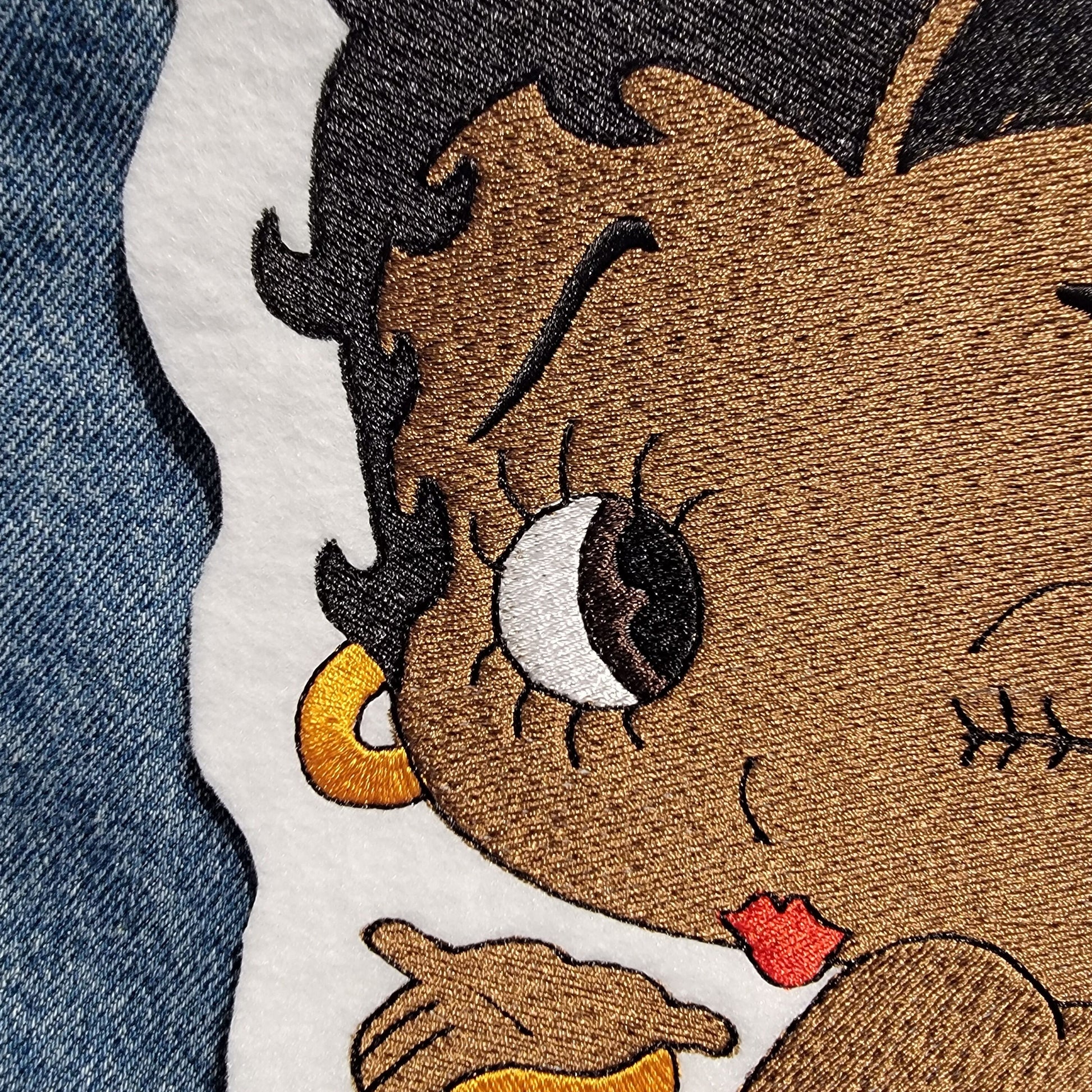 Black Betty Boop, Extra large Back Patch, 8.5" Patch, Vintage Cartoon Icon, Black History, Black Girl Magic