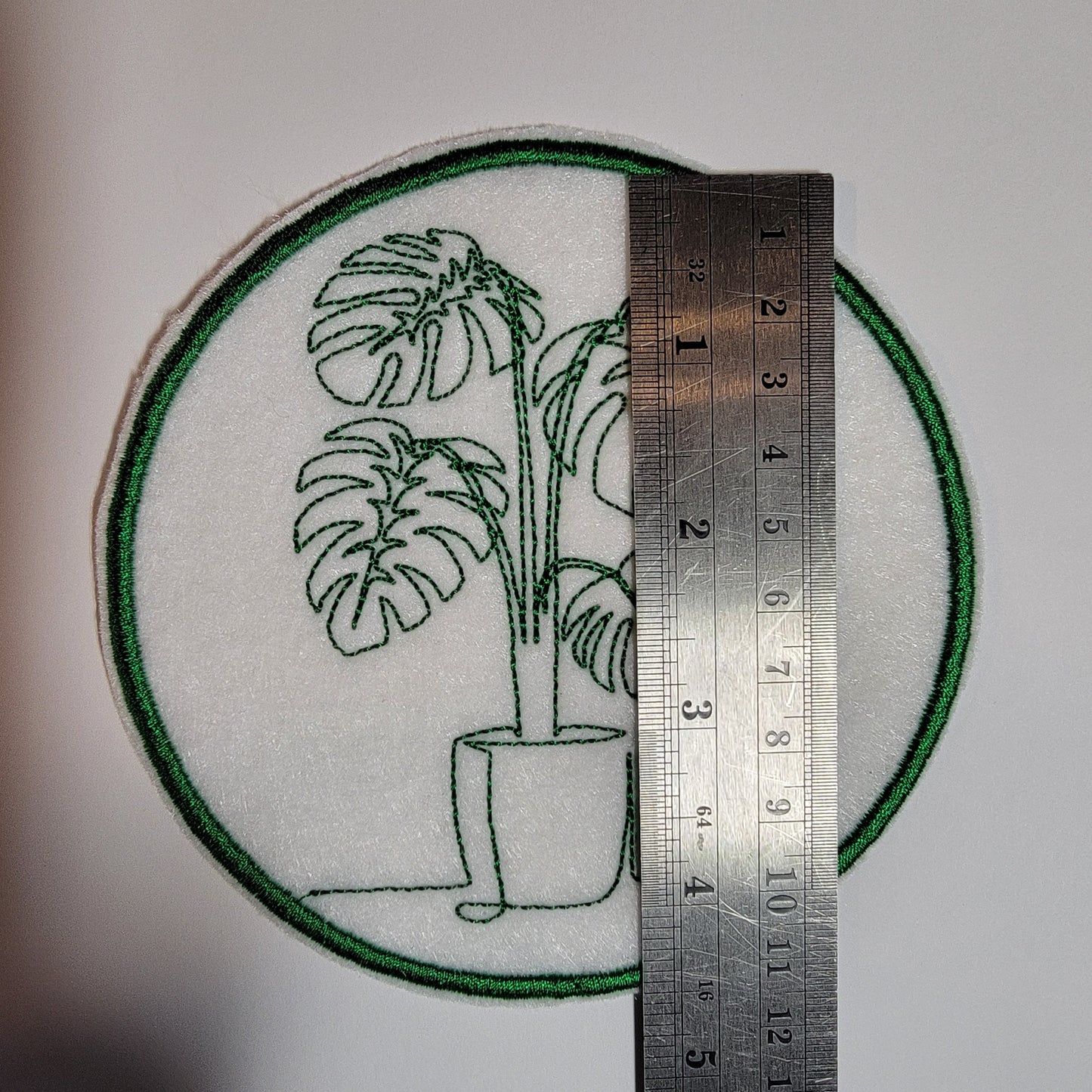 Monstera Iron-on Felt Patch, Monstera plant Patch, 4" patches, Monstera Embroidery Patch