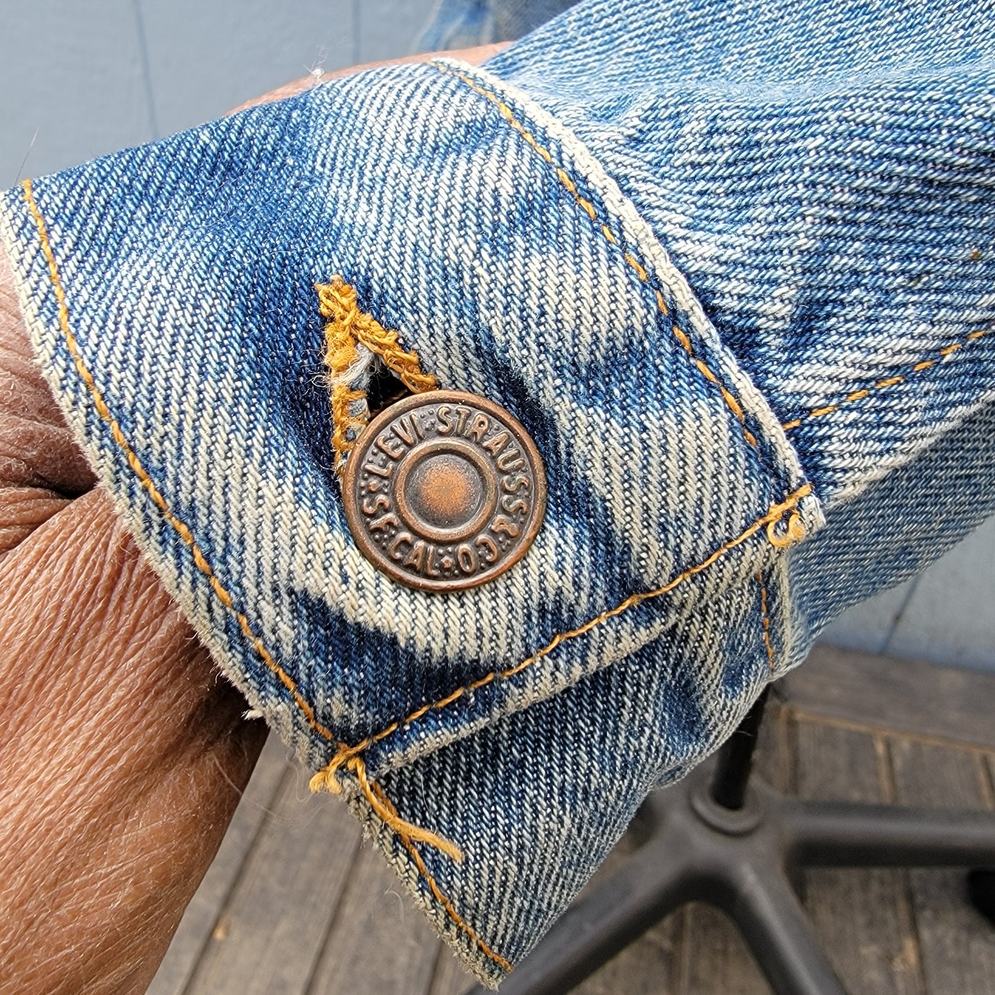 Vintage Levi 1996 Jean Jacket, OOAK Denim Women's Levi Strauss Blue Jean Jacket, Jean Jacket USA with Embroidered Dragon Design