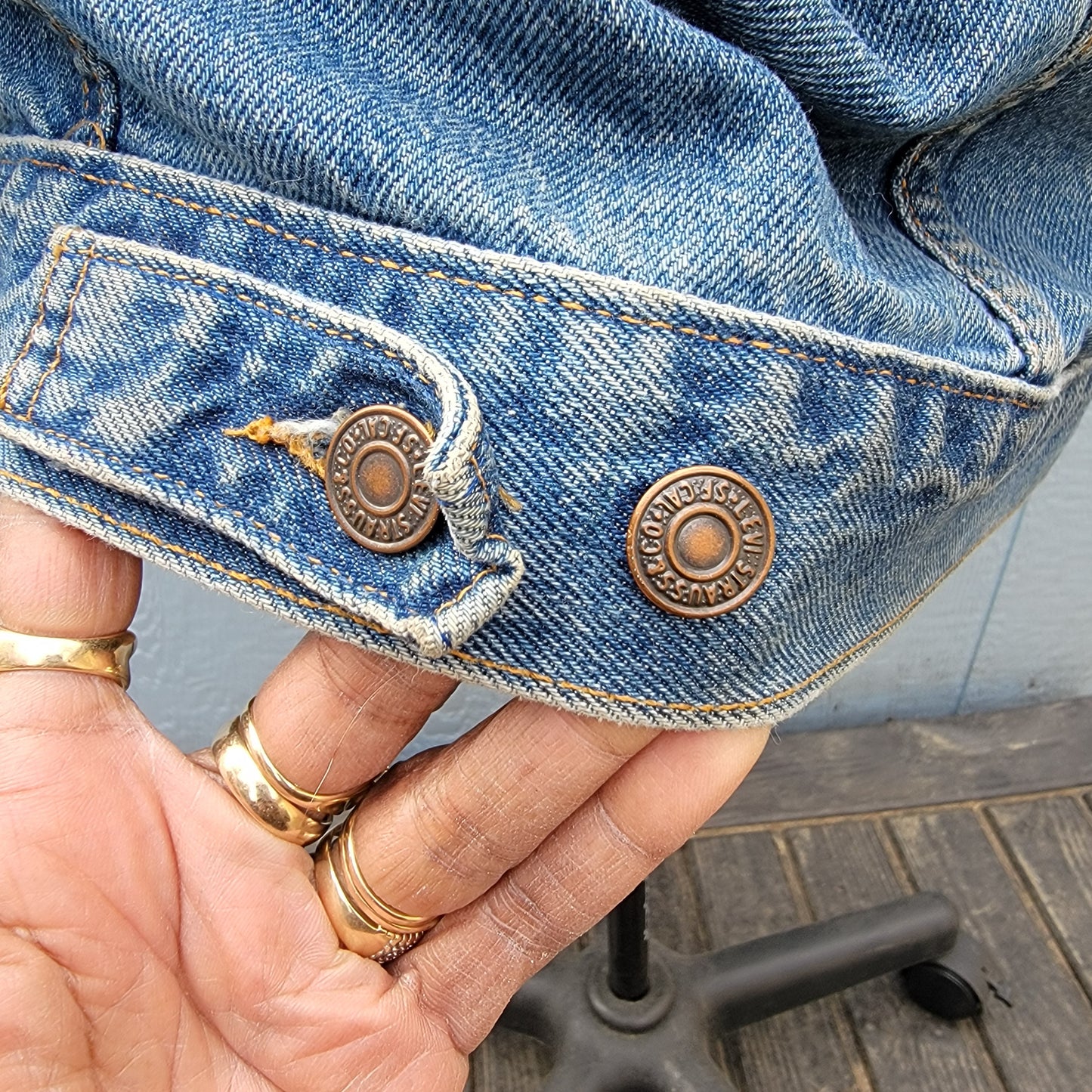 Vintage Levi 1996 Jean Jacket, OOAK Denim Women's Levi Strauss Blue Jean Jacket, Jean Jacket USA with Embroidered Dragon Design