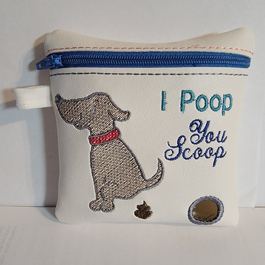 Dog Poo Bag Pouch, Marine Vinyl, Poo Bag Dispenser, Dog Lovers, Poop,