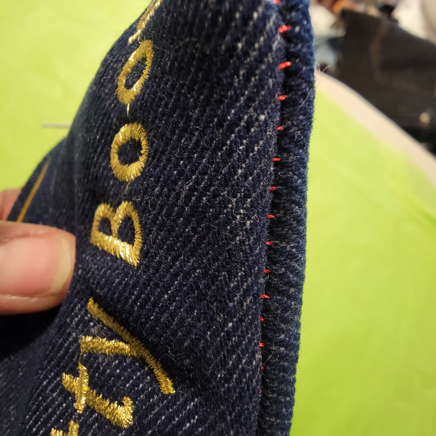 Black Betty Boop Clutch, Two options, Embroidered Denim Clutch with Keyring, Esther Jones