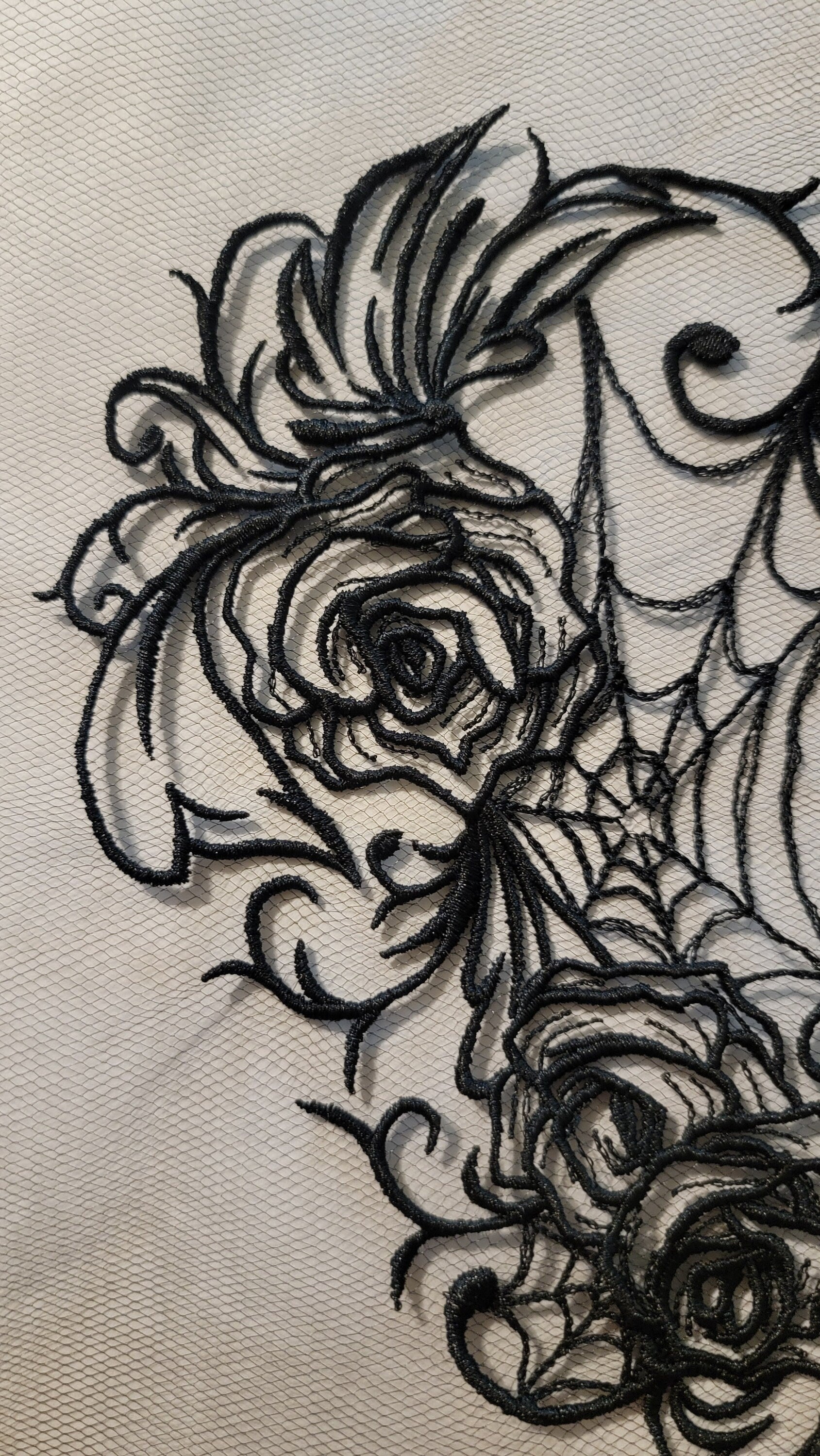 Black Rose, New! Rose Flowers and Webs, Spiders, Creepy, Bugs, Spooky, Halloween and Gothic Decor, Spider Web