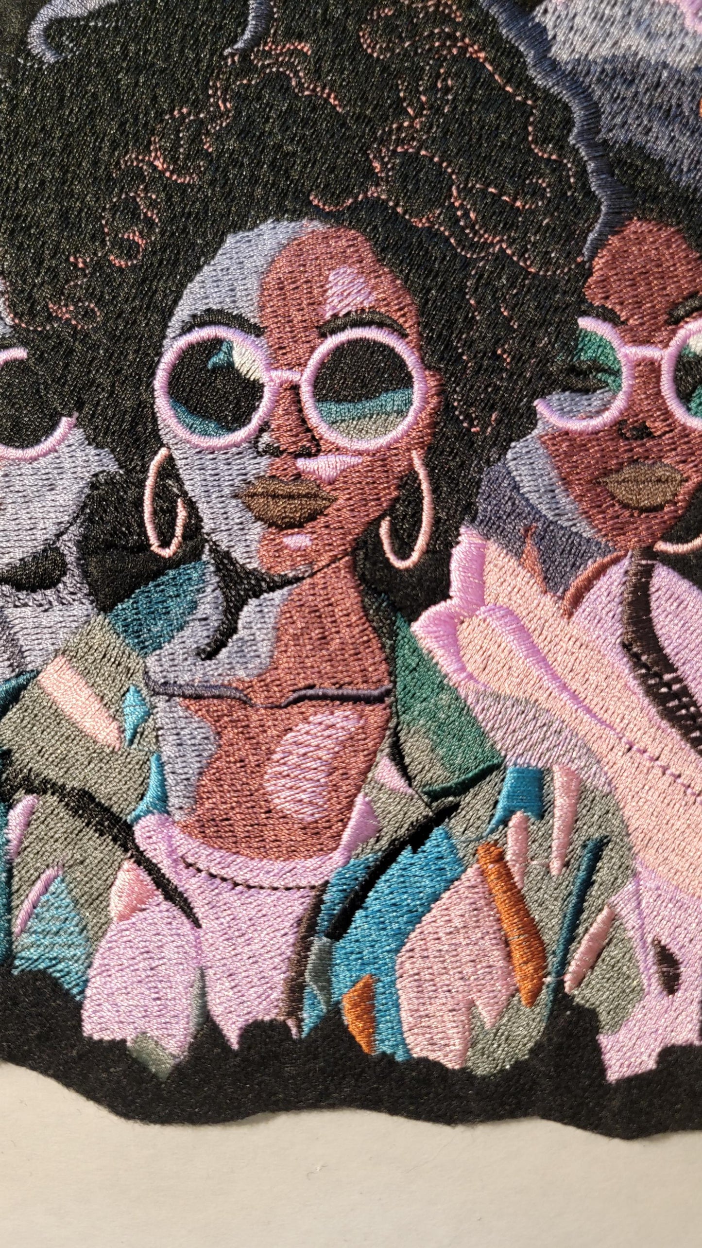 Black Woman, Black Women Sistah Friends, 3 Black Women Excellence, Afro Woman Iron-on Patch, Patches for the Culture