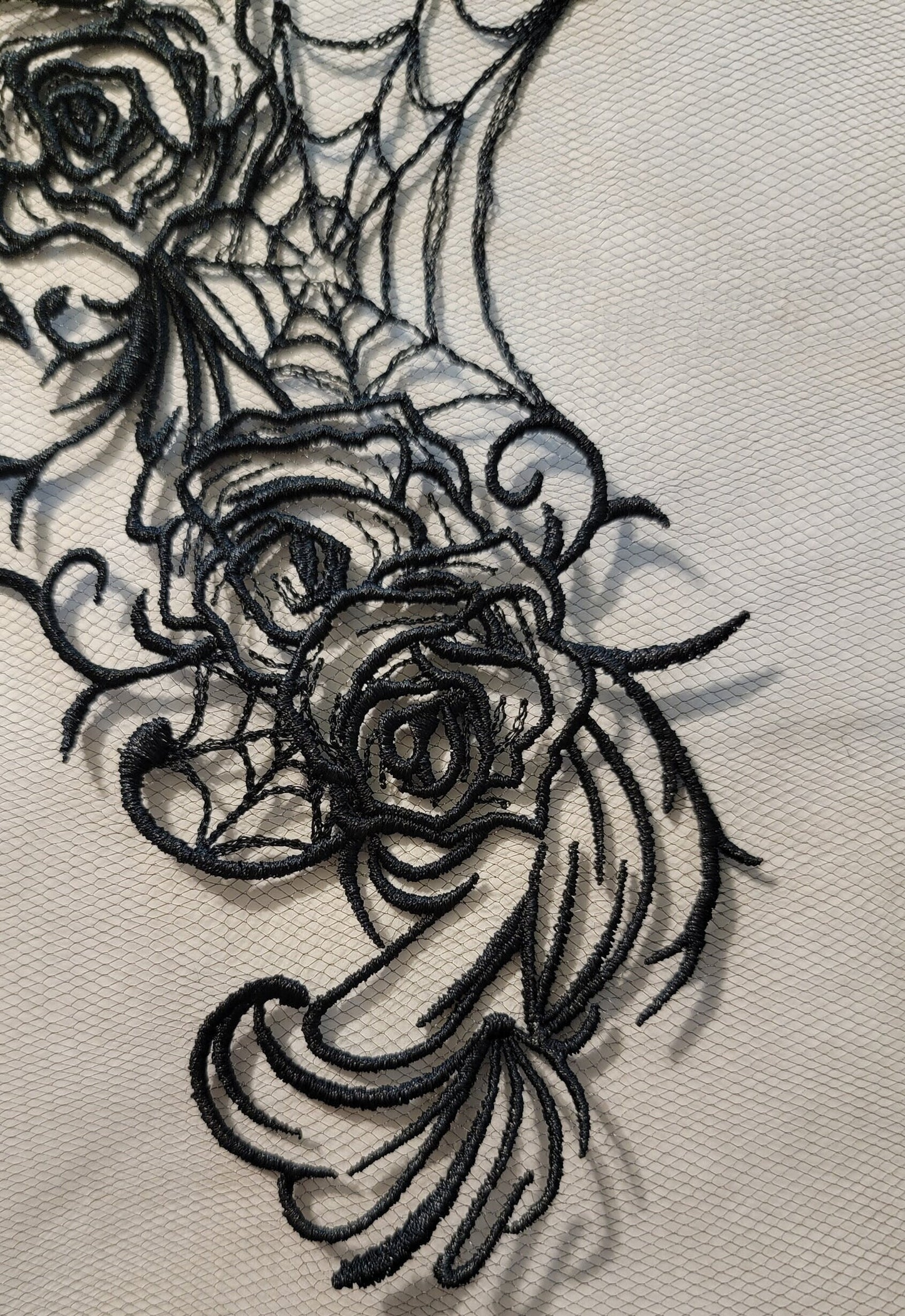 Black Rose, New! Rose Flowers and Webs, Spiders, Creepy, Bugs, Spooky, Halloween and Gothic Decor, Spider Web