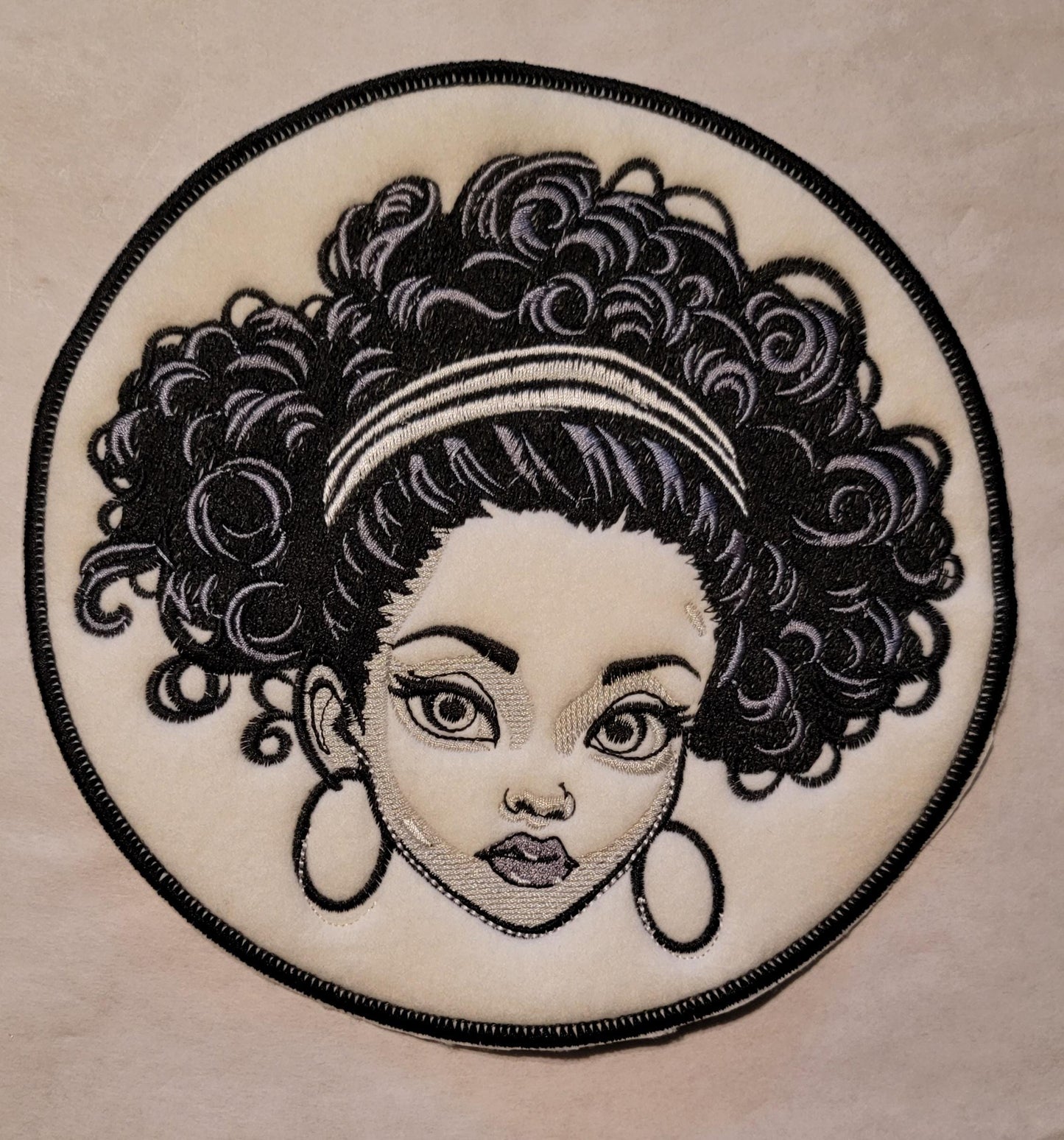 Black Girl Magic Embroidery Patch stitched on Fleece. BLM, Black Girls, African American Patches, Cultural, Afrocentric