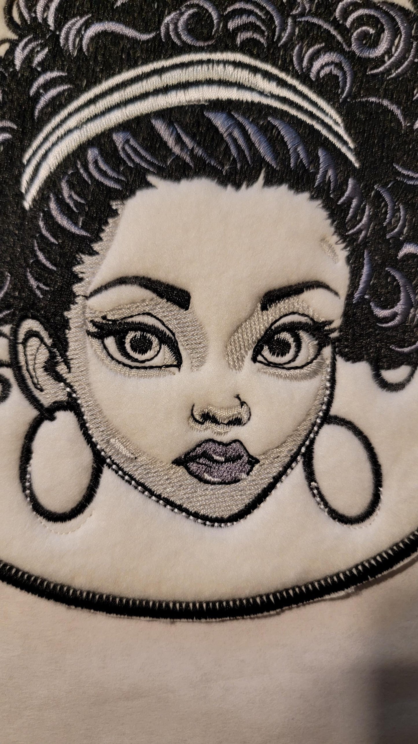 Black Girl Magic Embroidery Patch stitched on Fleece. BLM, Black Girls, African American Patches, Cultural, Afrocentric
