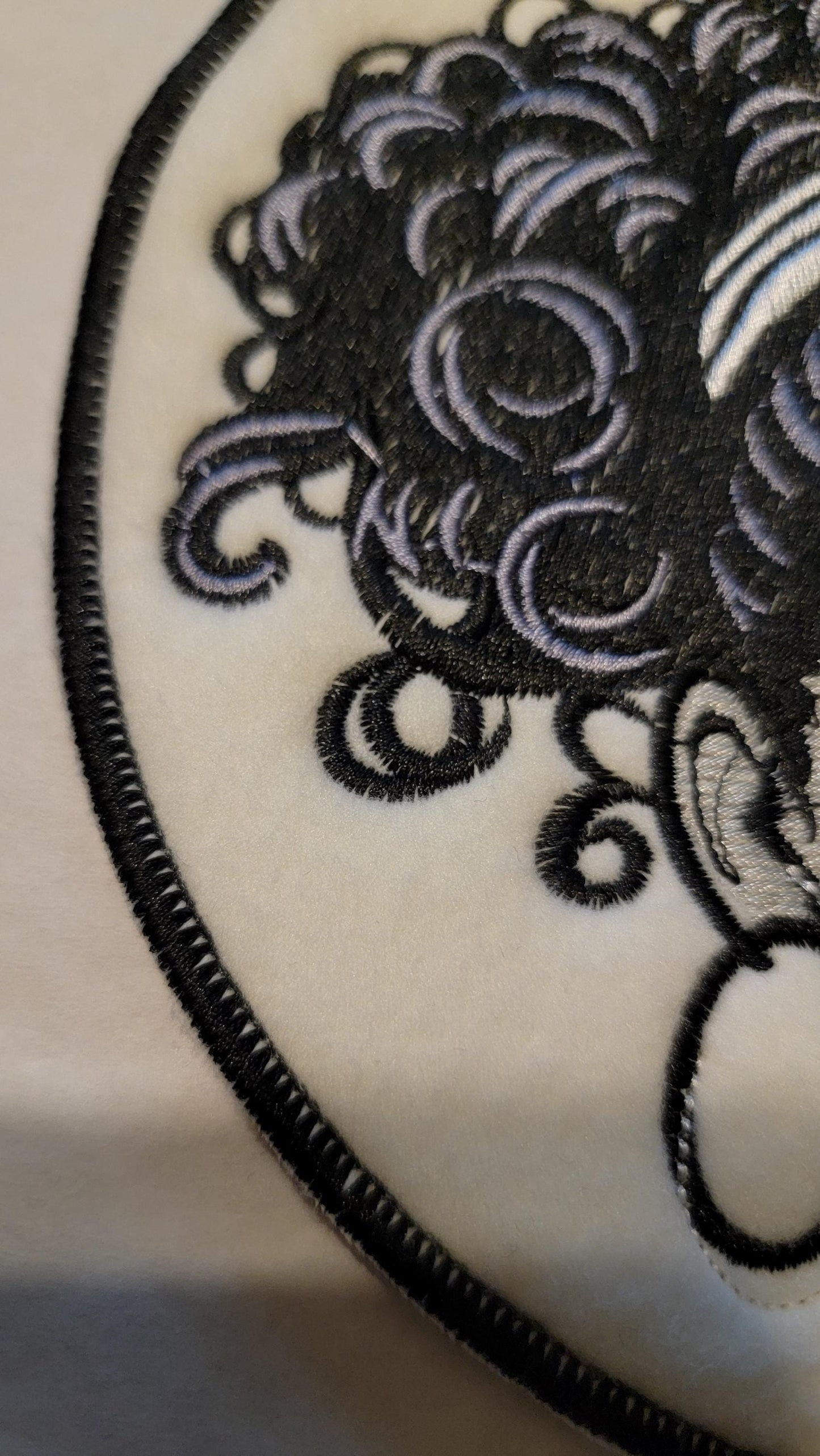 Black Girl Magic Embroidery Patch stitched on Fleece. BLM, Black Girls, African American Patches, Cultural, Afrocentric