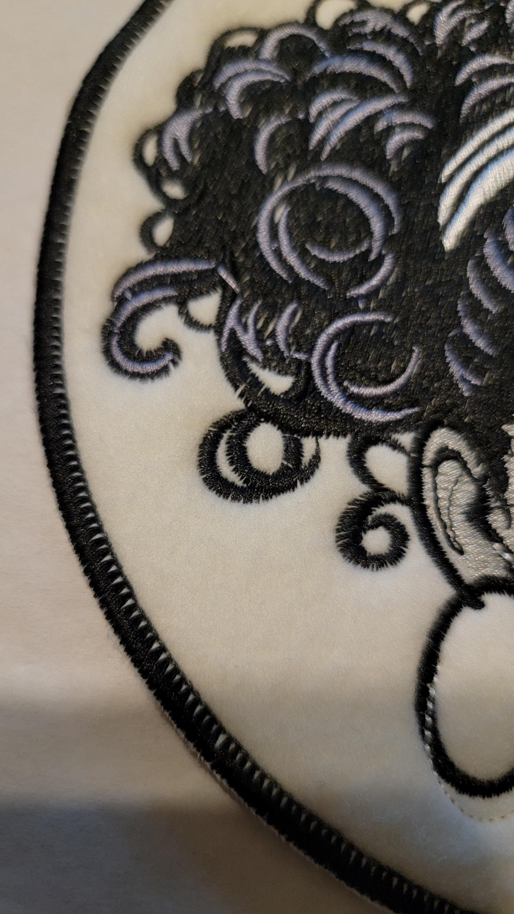 Black Girl Magic Embroidery Patch stitched on Fleece. BLM, Black Girls, African American Patches, Cultural, Afrocentric