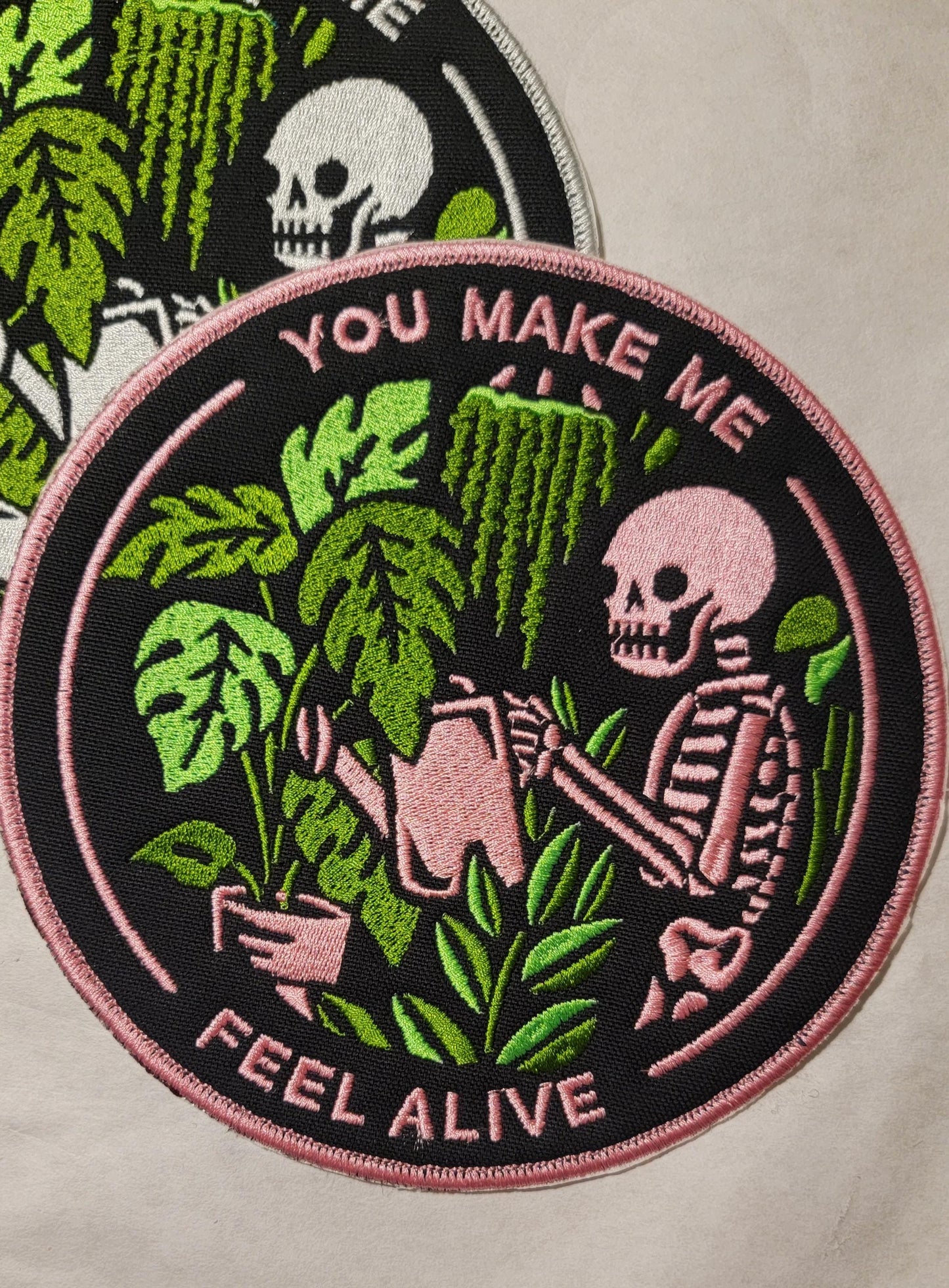 Skeleton and Plants Patch