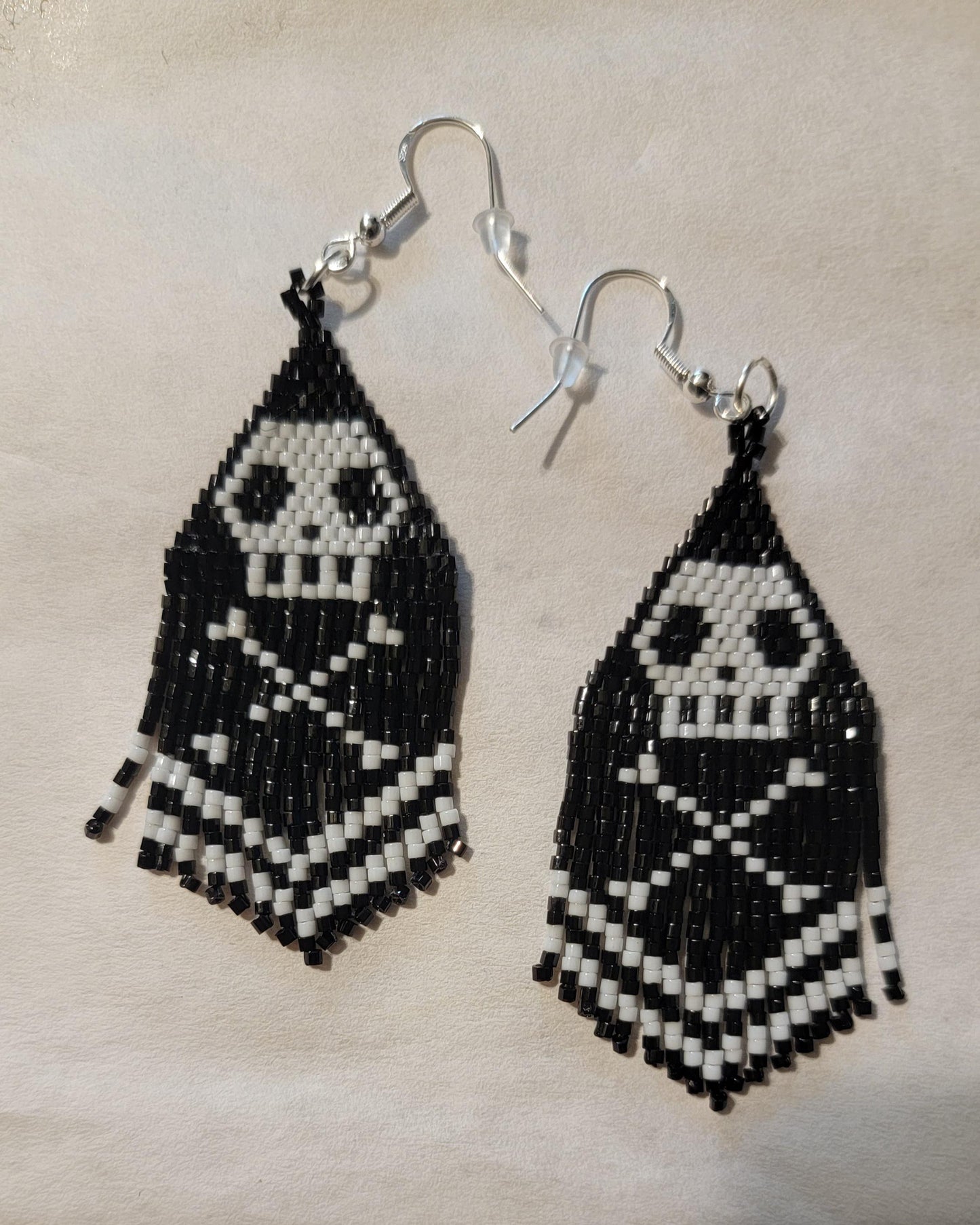 Skeleton Earrings, Hypoallergenic Hook Skeleton Custom Jewelry Earrings, Halloween Earrings,