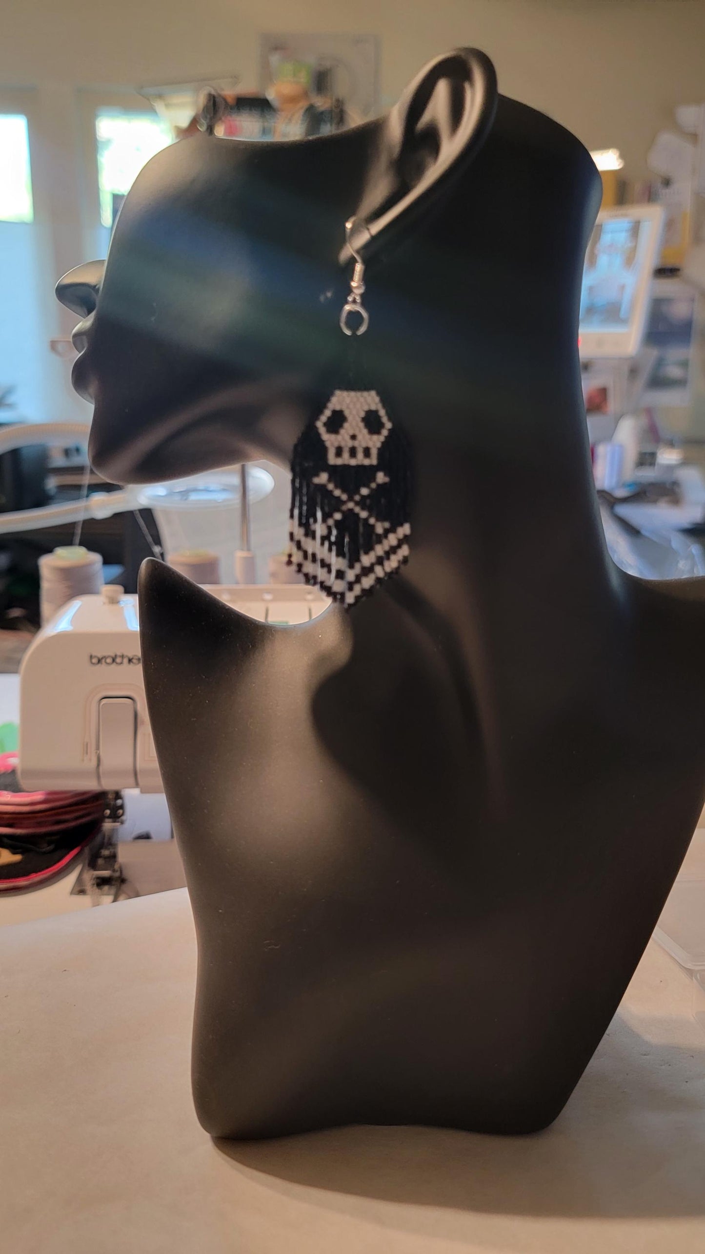 Skeleton Earrings, Hypoallergenic Hook Skeleton Custom Jewelry Earrings, Halloween Earrings,