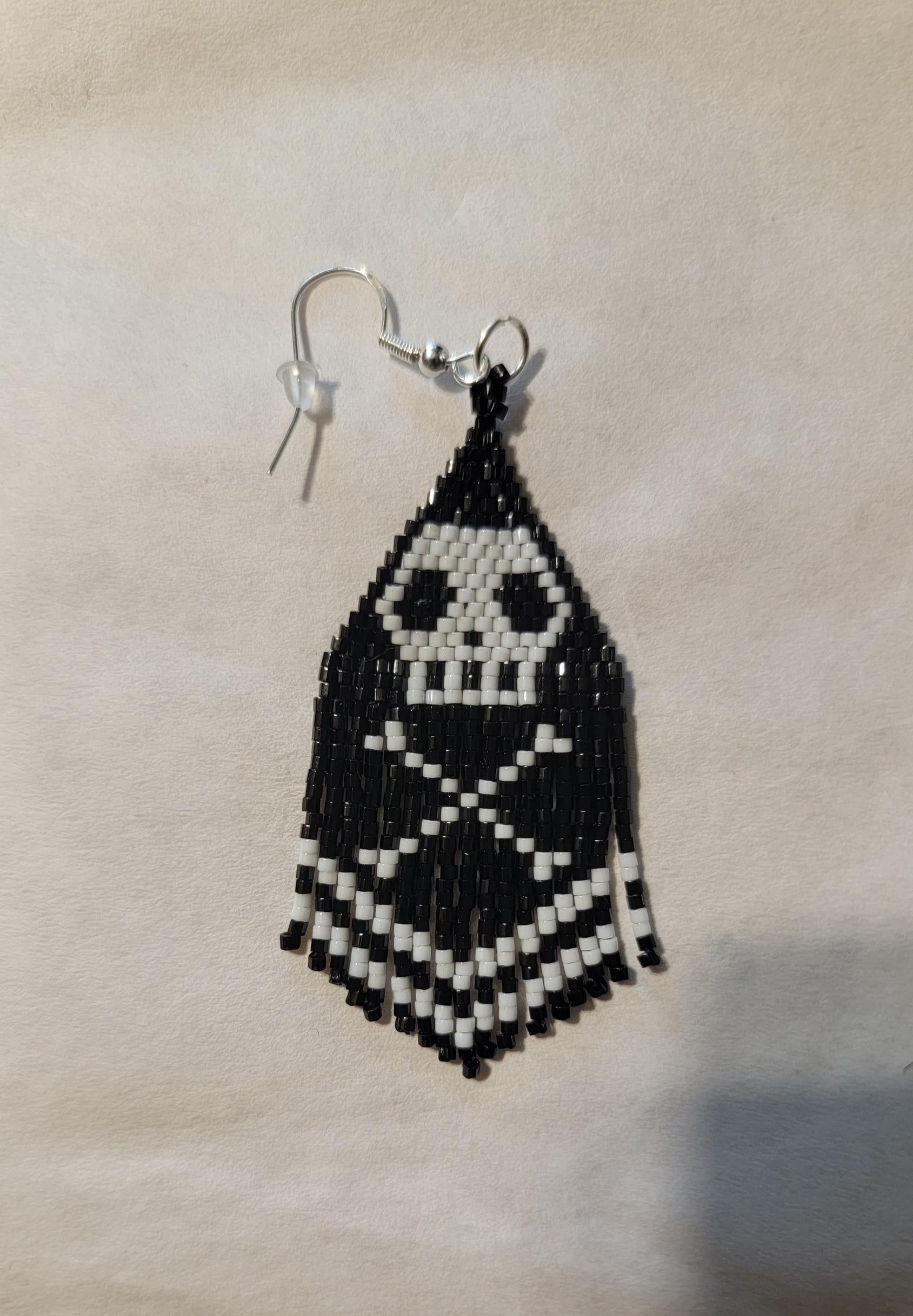 Skeleton Earrings, Hypoallergenic Hook Skeleton Custom Jewelry Earrings, Halloween Earrings,