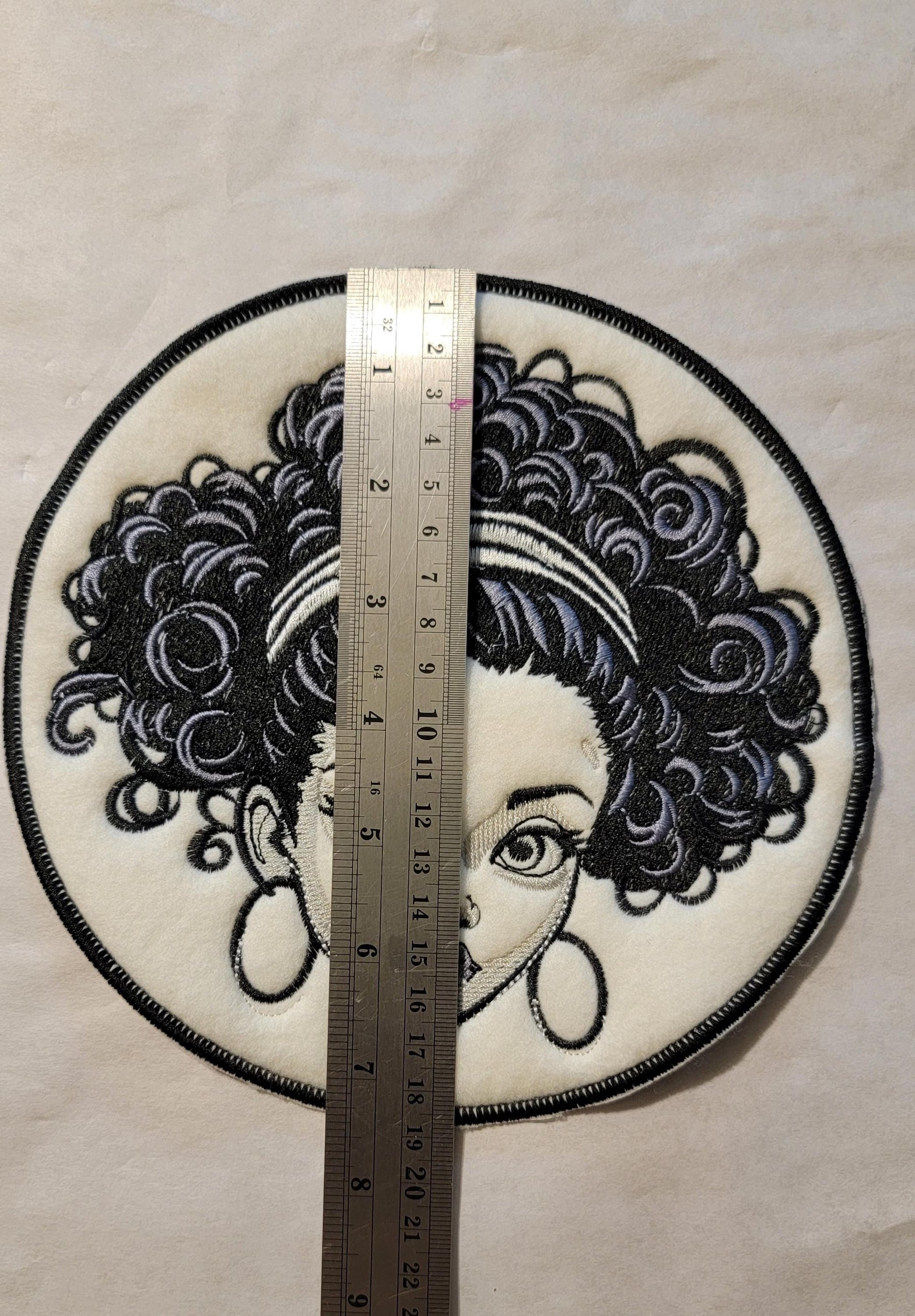 Black Girl Magic Embroidery Patch stitched on Fleece. BLM, Black Girls, African American Patches, Cultural, Afrocentric