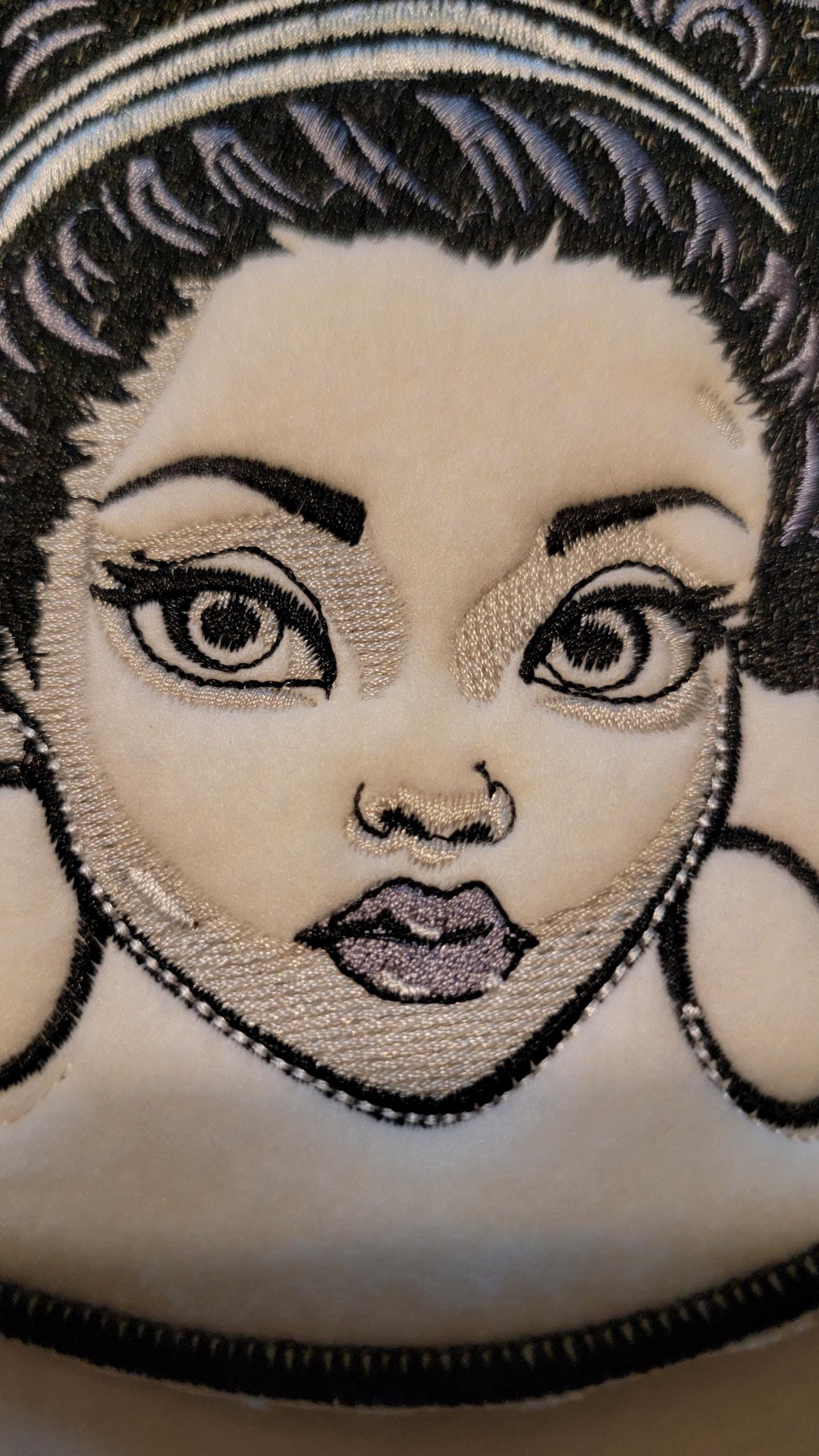 Black Girl Magic Embroidery Patch stitched on Fleece. BLM, Black Girls, African American Patches, Cultural, Afrocentric