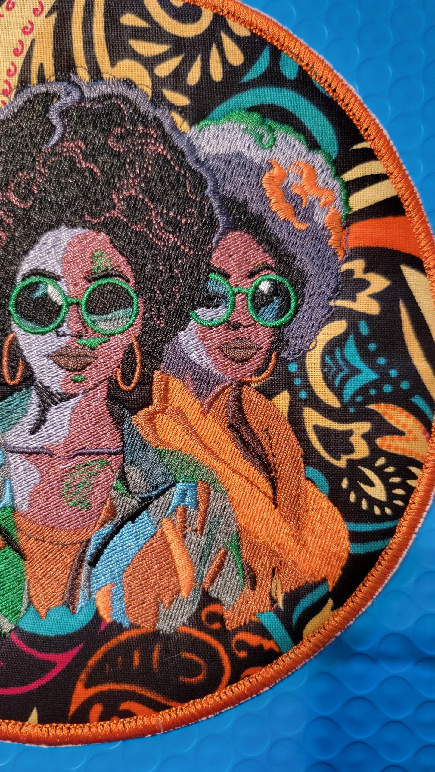 African American Black Sisters Patch, Black Women Abstract, Black Girl Magic, Afrocentric Patch, Brown Skin Girl Patches, Afro Woman Sew-on