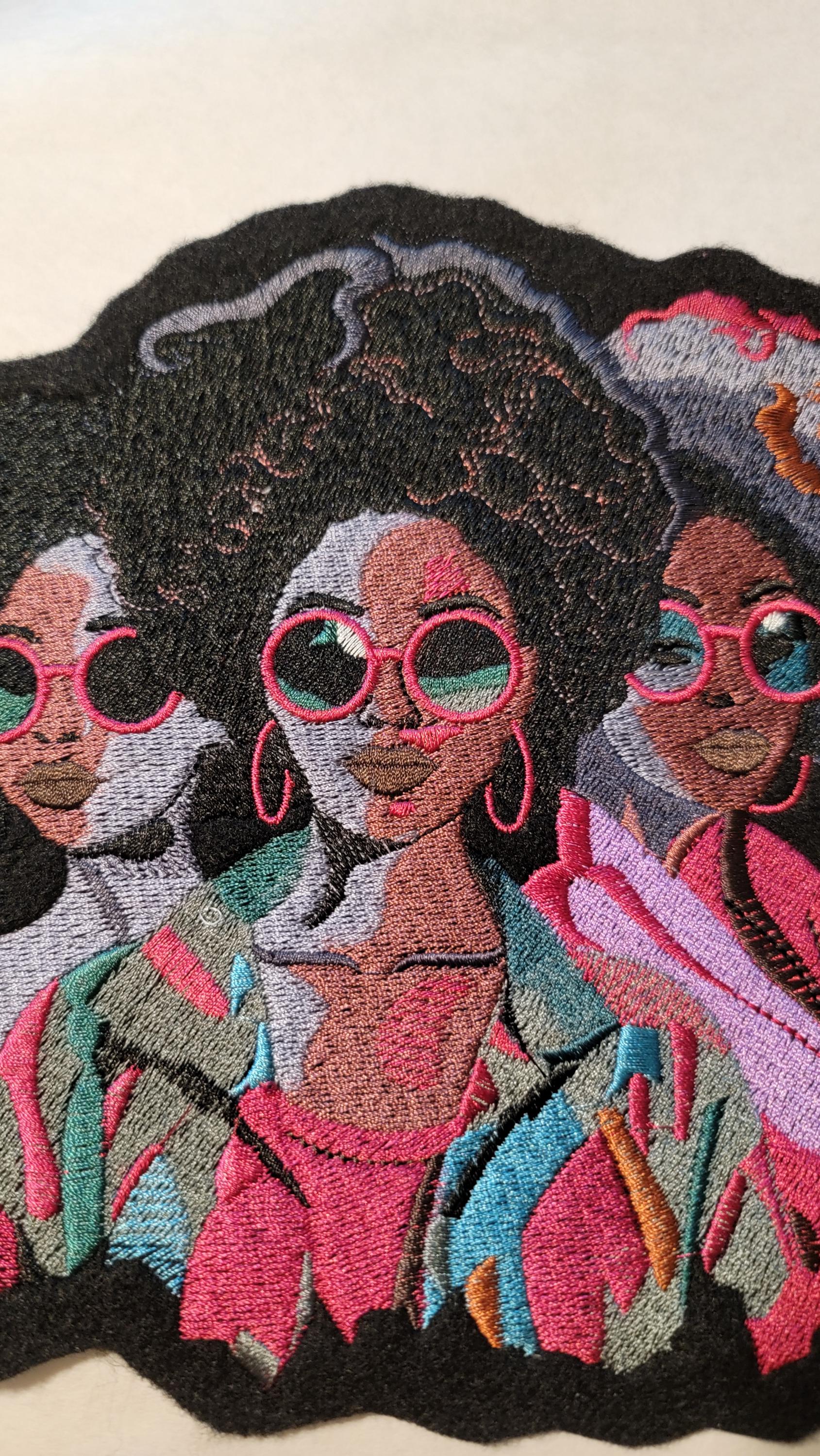 African American Black Sisters Patch, Black Women Abstract, Blm, Afrocentric Patches, Black Girl Magic Patches, Afro Woman Sew-on Patch