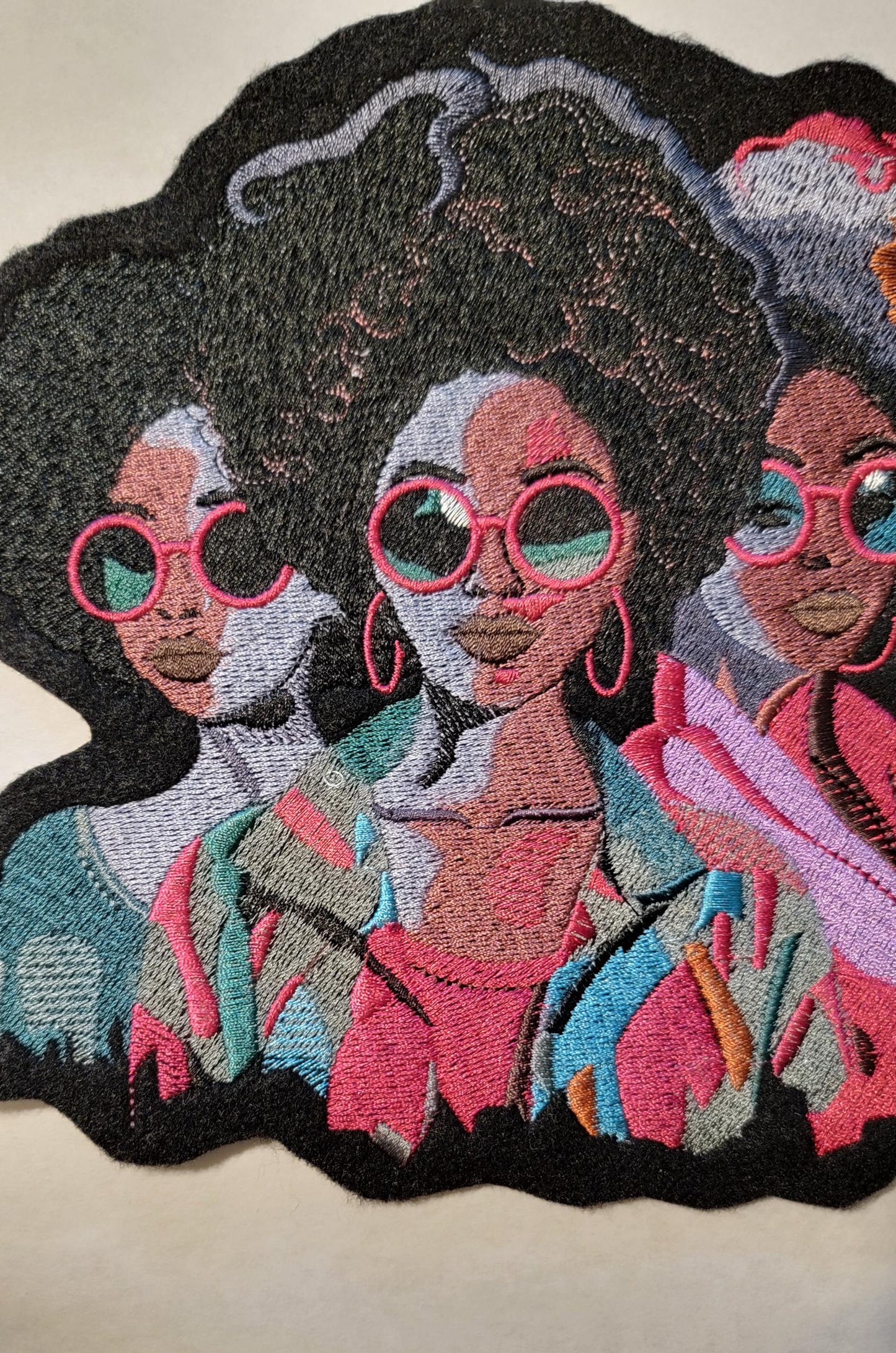 African American Black Sisters Patch, Black Women Abstract, Blm, Afrocentric Patches, Black Girl Magic Patches, Afro Woman Sew-on Patch