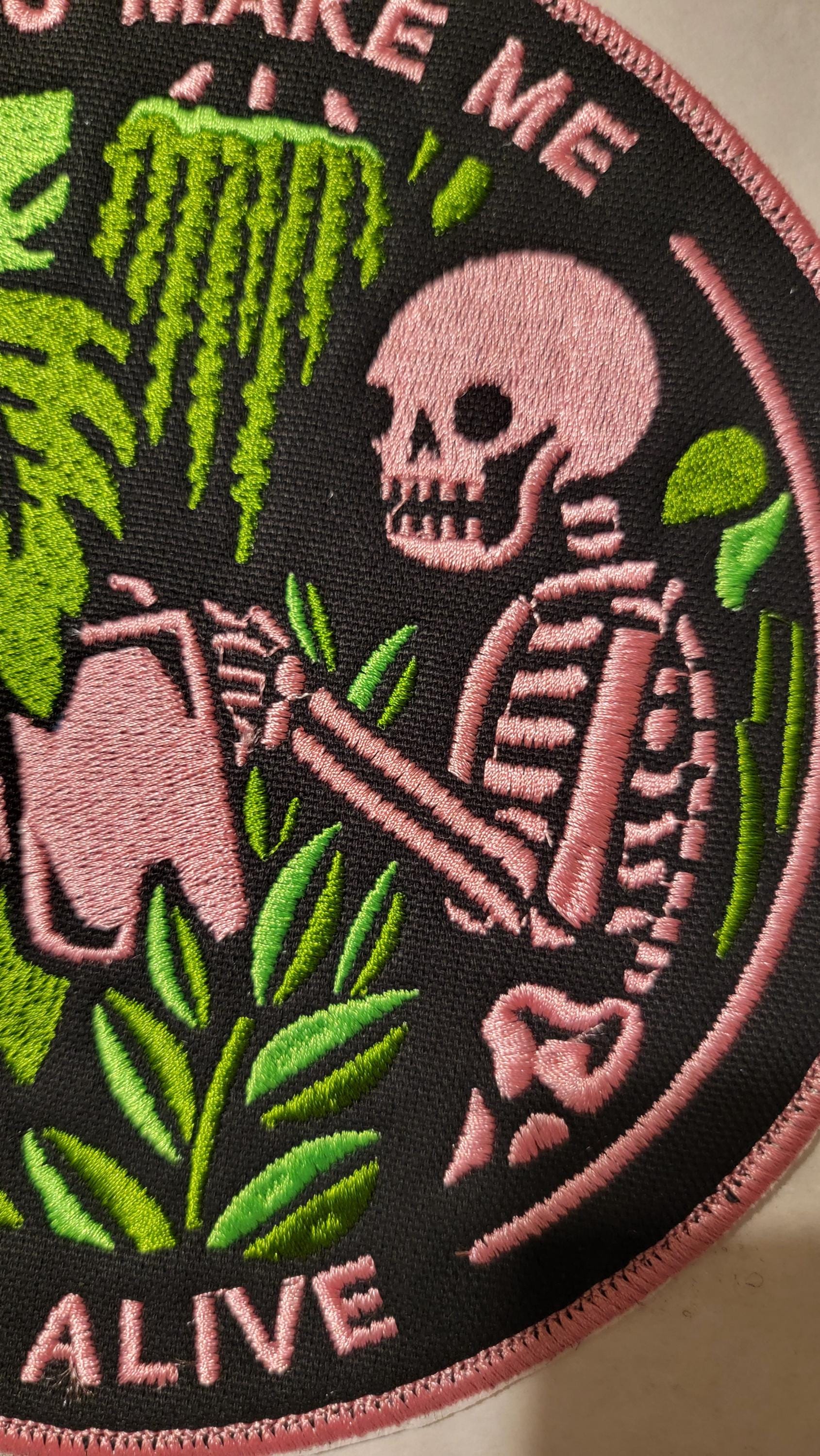 Skeleton and Plants Patch
