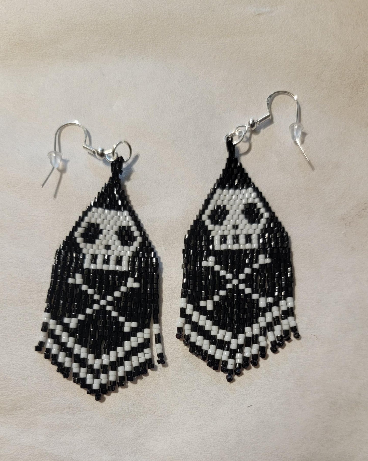 Skeleton Earrings, Hypoallergenic Hook Skeleton Custom Jewelry Earrings, Halloween Earrings,