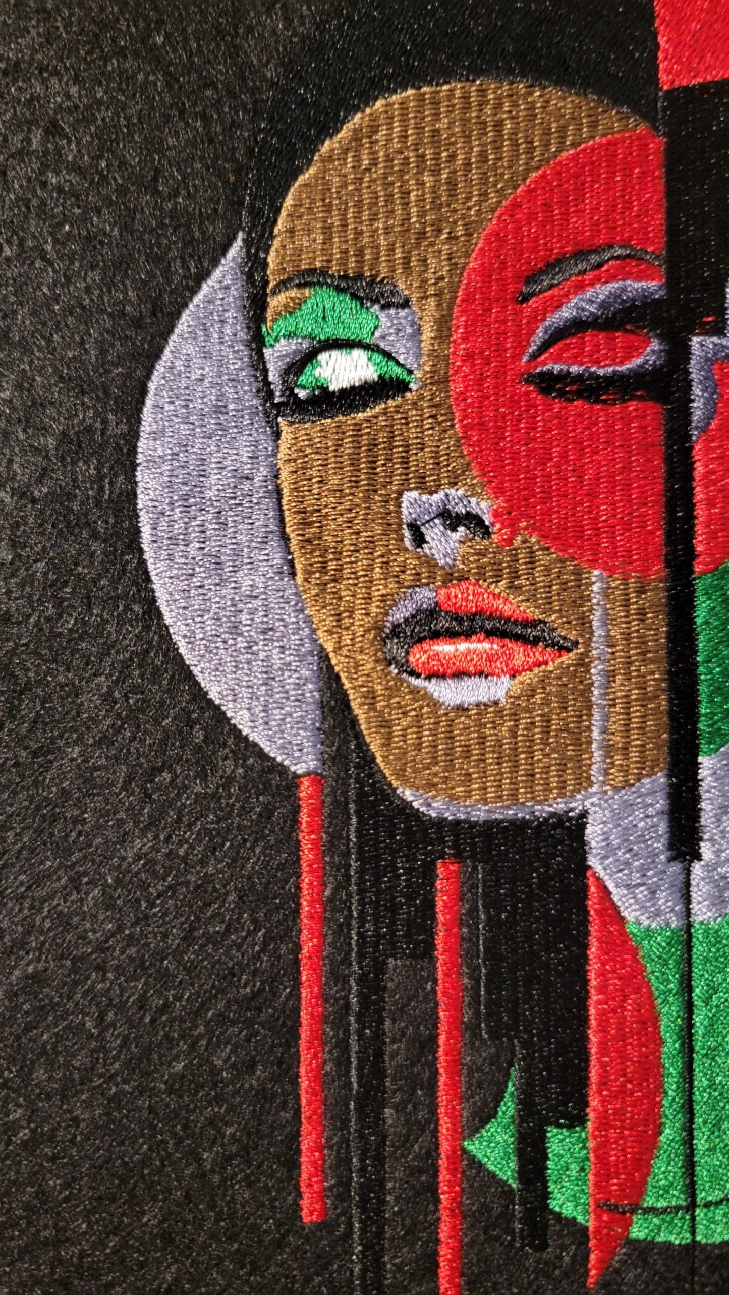 Black African American Abstract Woman Tapestry