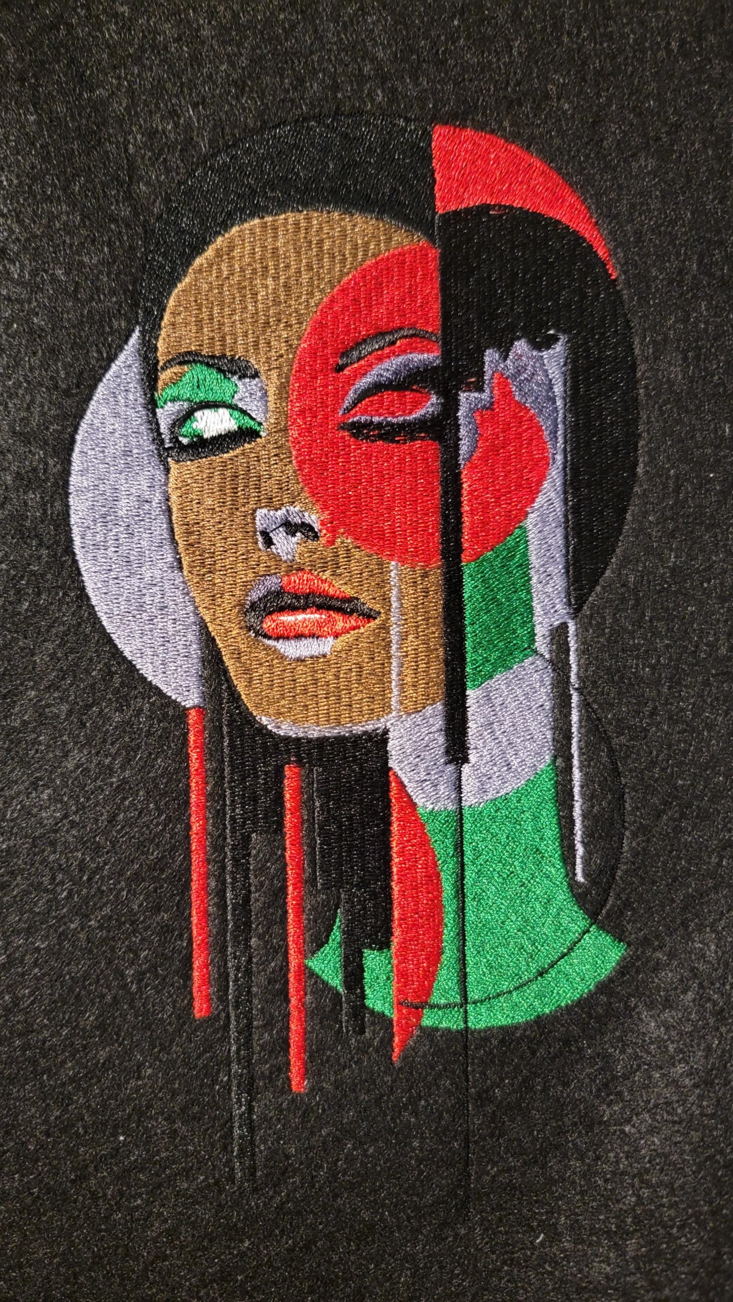 Black African American Abstract Woman Tapestry
