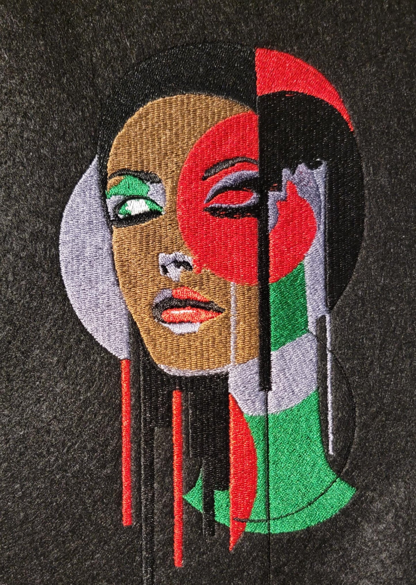 Black African American Abstract Woman Tapestry