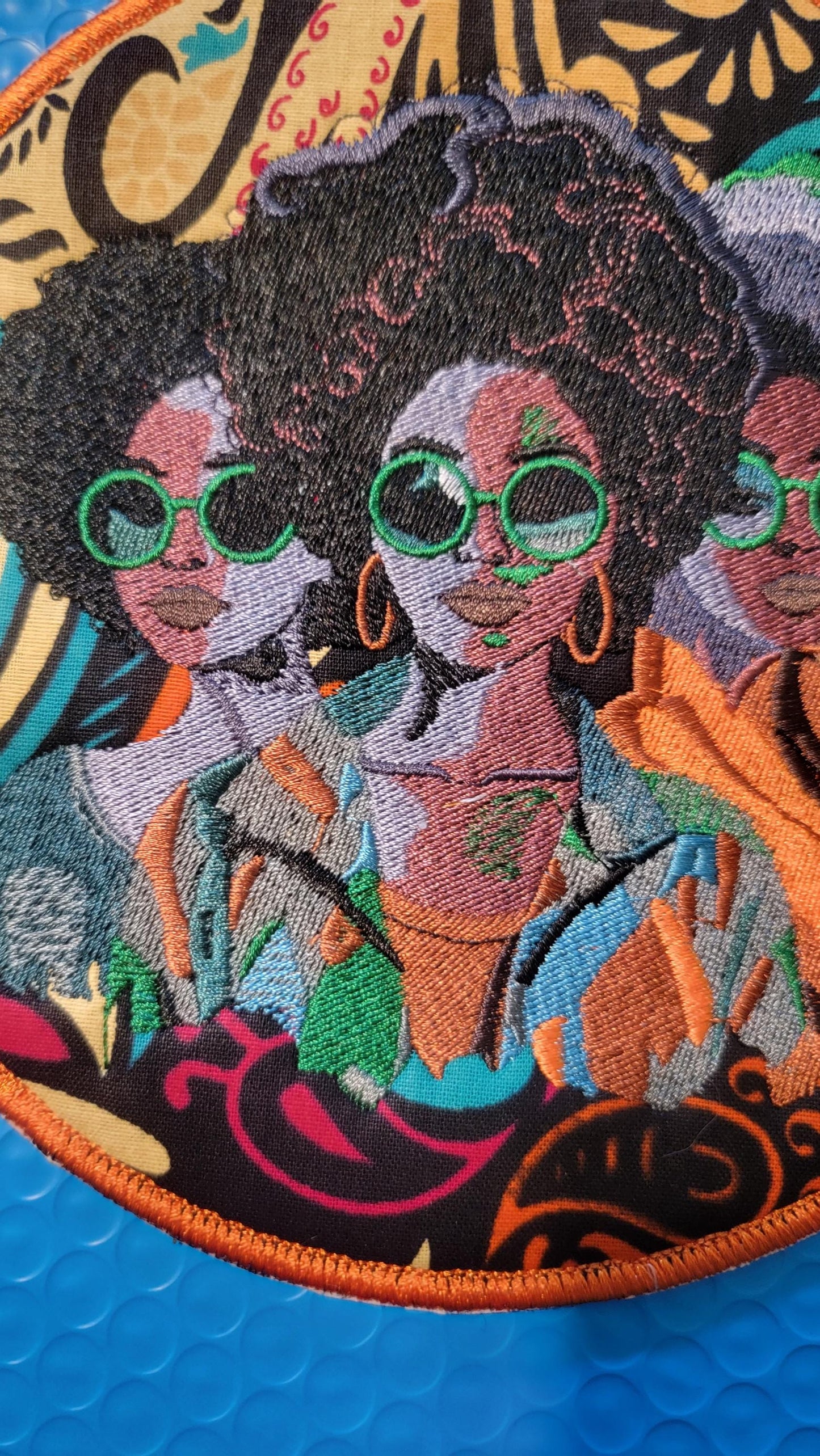 African American Black Sisters Patch, Black Women Abstract, Black Girl Magic, Afrocentric Patch, Brown Skin Girl Patches, Afro Woman Sew-on